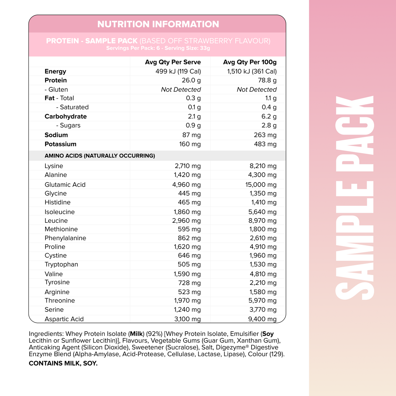 WHEY Protein Isolate - Sample Pack - 6 Flavours-Whey Protein Powders Sample-MNSUPPS0343-9359054001565-2-Muscle Nation