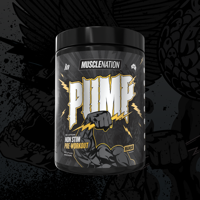PUMP Pre-Workout Caffeine Free - Mango - 40 serves-Pre-Workouts-MNSUPPS0404-9359054003002-1-Muscle Nation