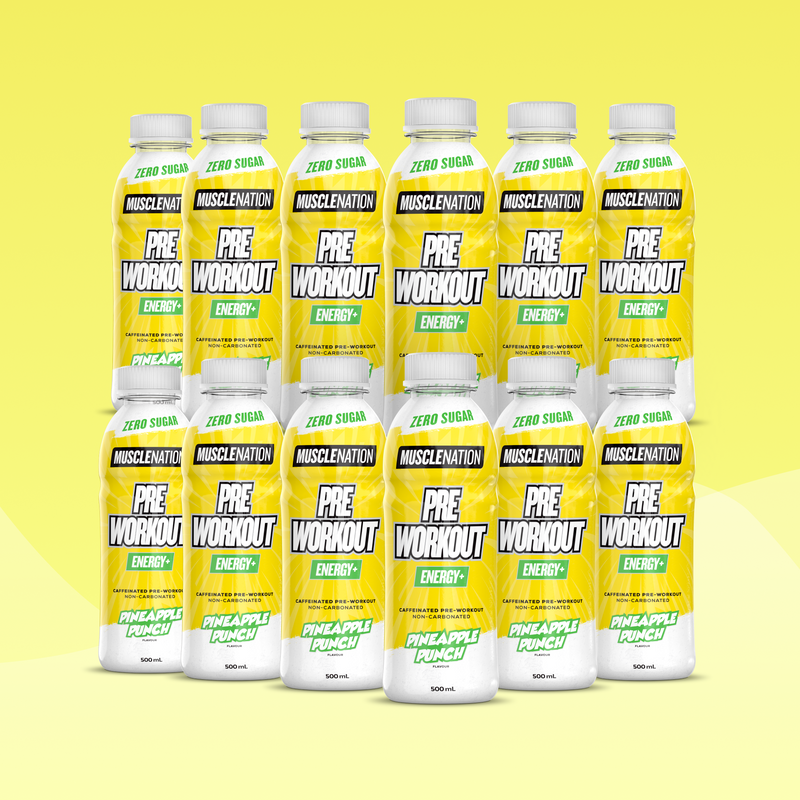 Pre-Workout RTD - Pineapple Punch 500ml (12 Pack)-Ready to Drink-MNSUPPS0361-19359054001807-1-Muscle Nation
