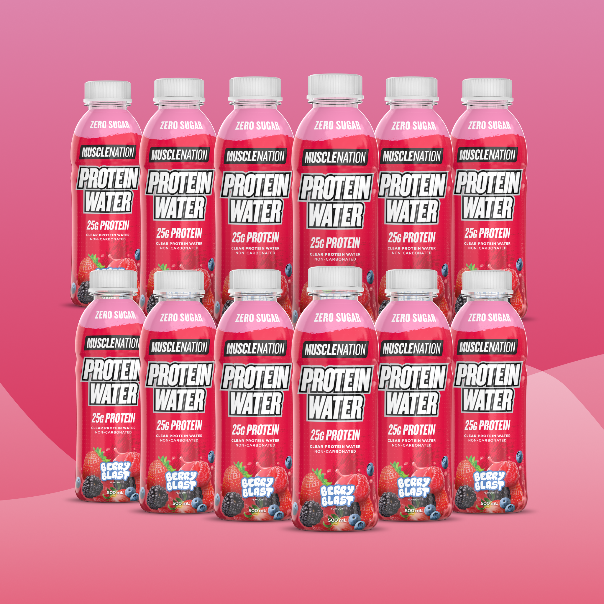 RTD Protein Water - Berry Blast 500ml (12 Pack)-Ready to Drink-MNSUPPS0358-19359054001821-1-Muscle Nation