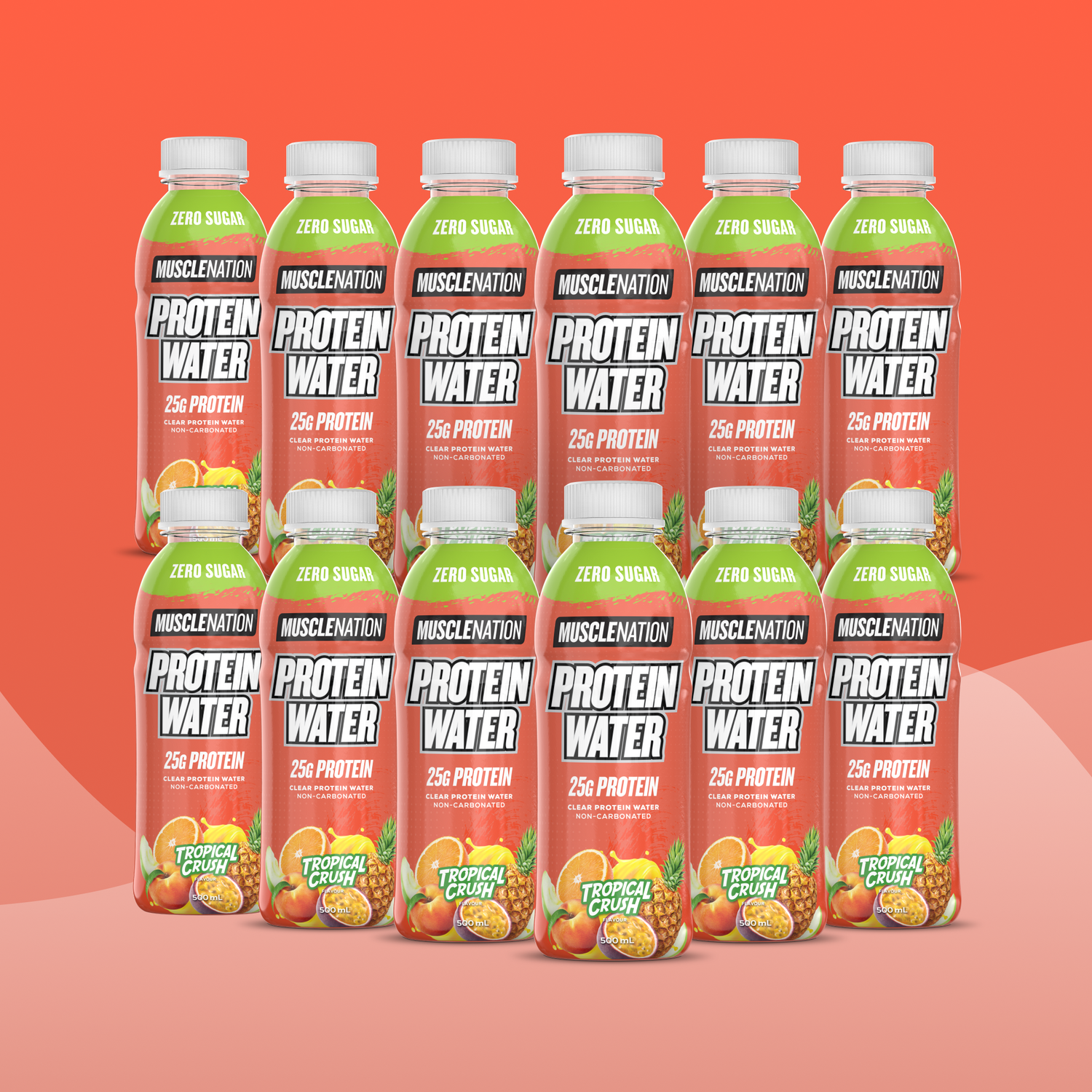 RTD Protein Water - Tropical Crush 500ml (12 Pack)-Ready to Drink-MNSUPPS0359-19359054001814-1-Muscle Nation