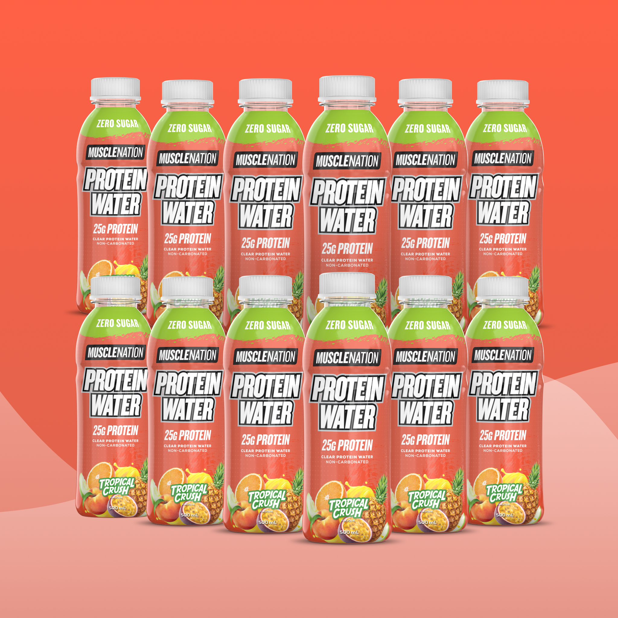 RTD Protein Water - Tropical Crush 500ml (12 Pack)-Ready to Drink-MNSUPPS0359-19359054001814-1-Muscle Nation