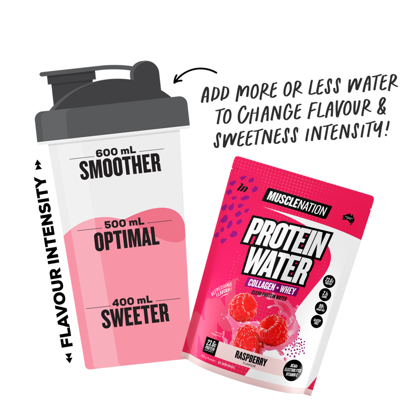 PROTEIN WATER - Raspberry - 25 serves-Protein Waters-MNSUPPS0210-9359054001237-3-Muscle Nation