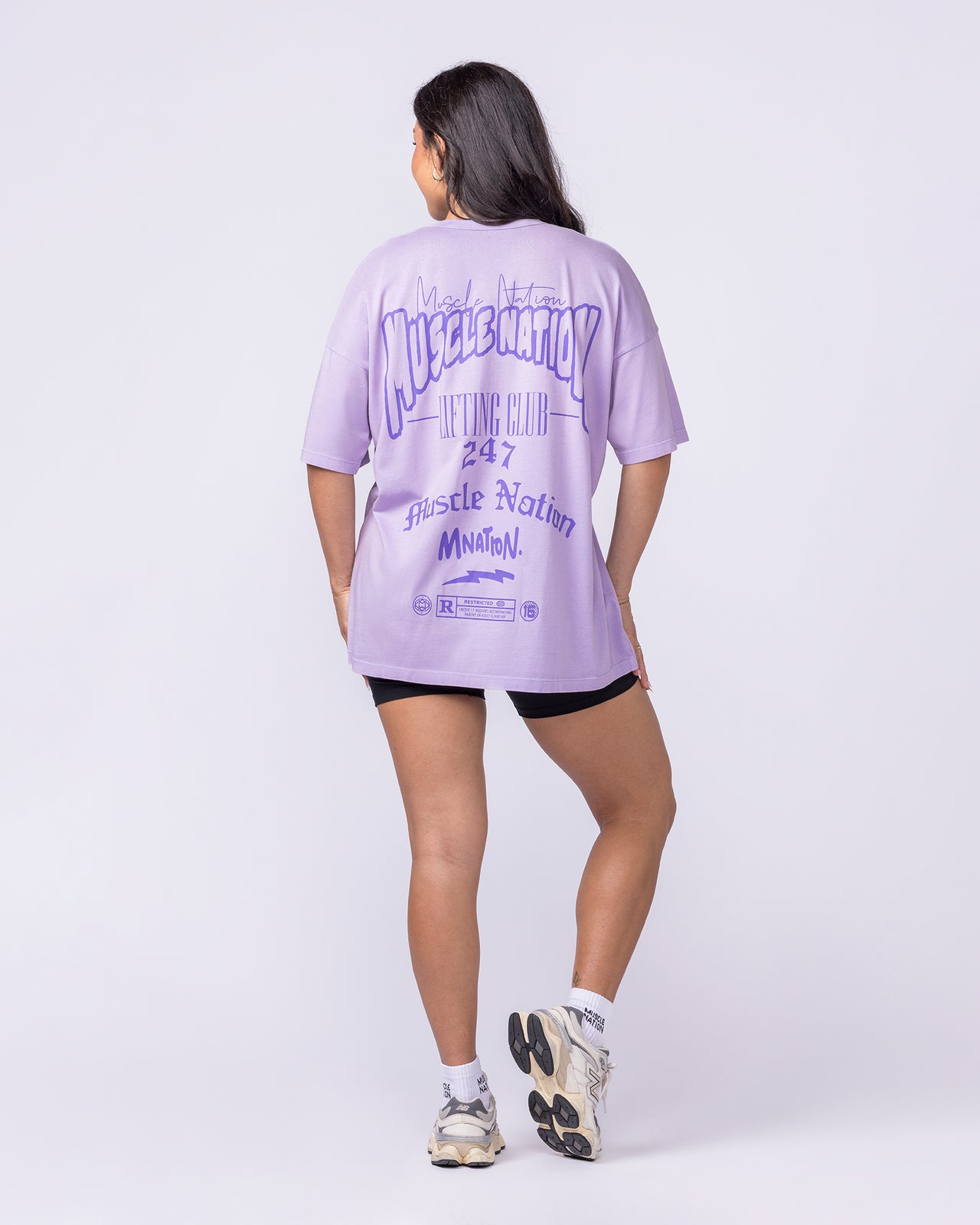 Rated R Oversized Vintage Tee - Washed Lavender-T-Shirts-XXS-012622WLAV-XXS-MNAPPRL48850-6-Muscle Nation