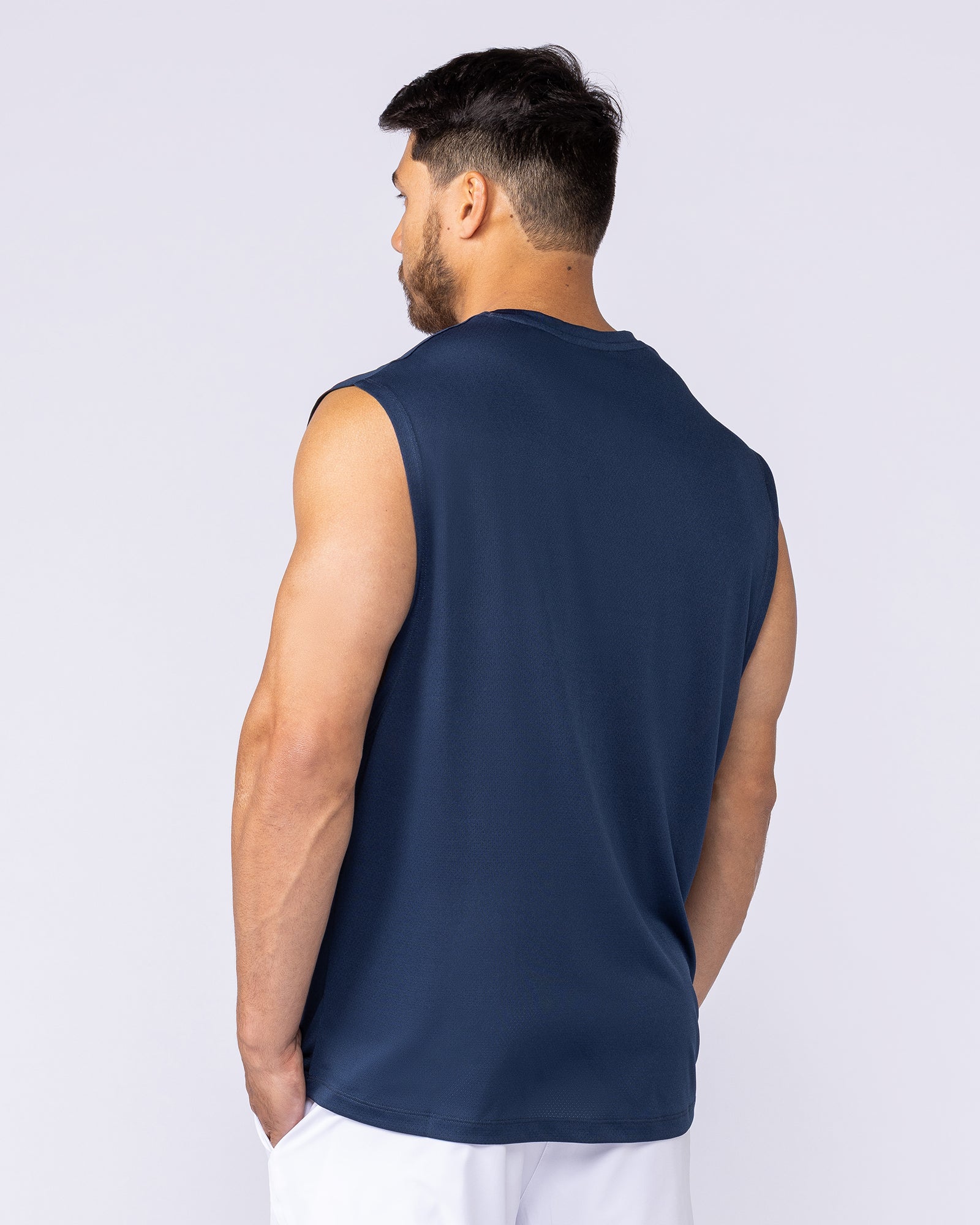 Relaxed Active Tank - Navy-Singlets & Tanks-S-112560NAVY-S-MNAPPRL47048-2-Muscle Nation