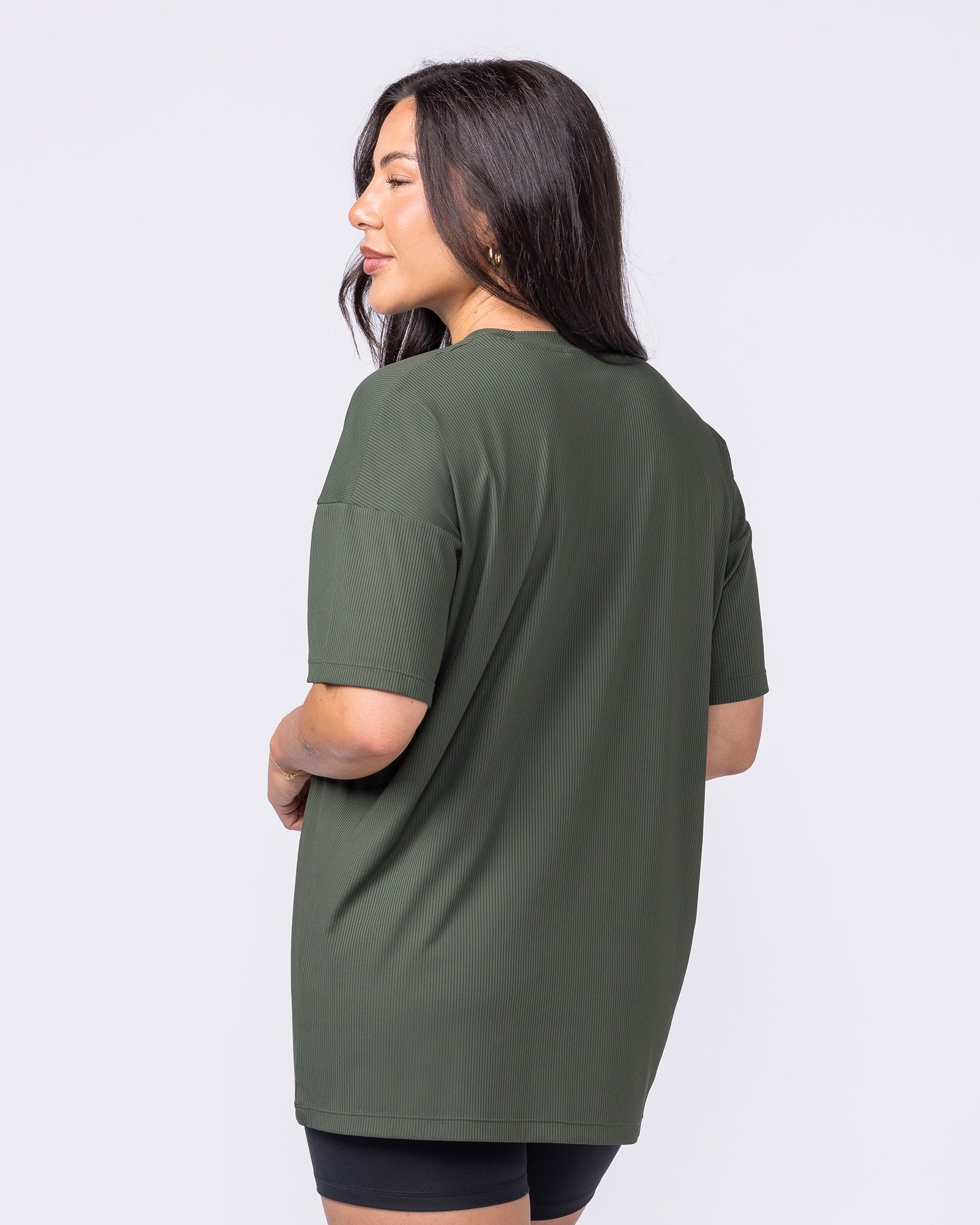 Relaxed Rib Training Tee - Dark Eucalyptus-T-Shirts-XXS-022614DEUYPTS-XXS-MNAPPRL48596-4-Muscle Nation