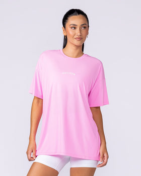 Relaxed Rib Training Tee - Sugar Pink-Tops-XXS-112537SGPK-XXS-MNAPPRL45192-1-Muscle Nation