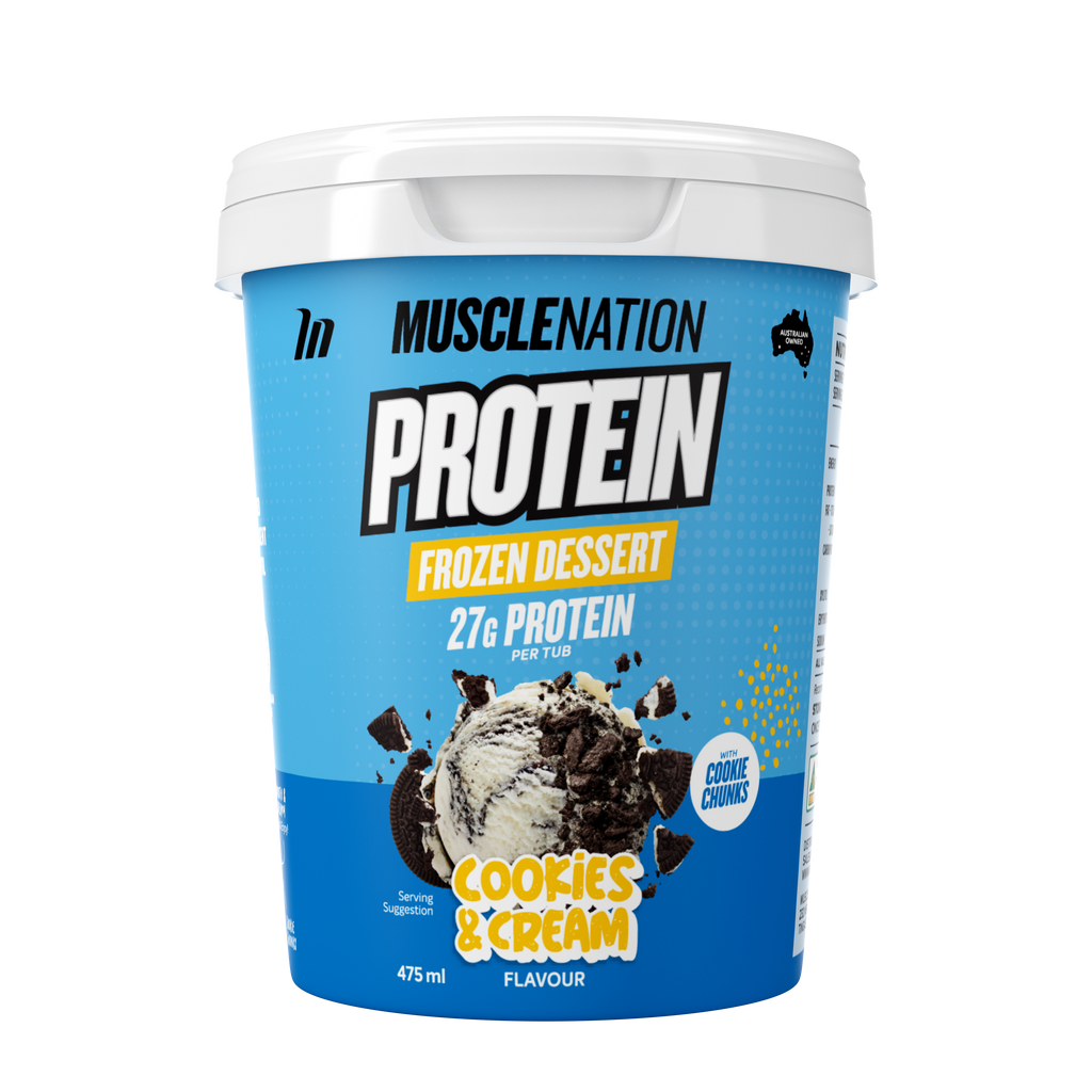 PROTEIN FROZEN DESSERT Cookies & Cream 475ml Muscle Nation