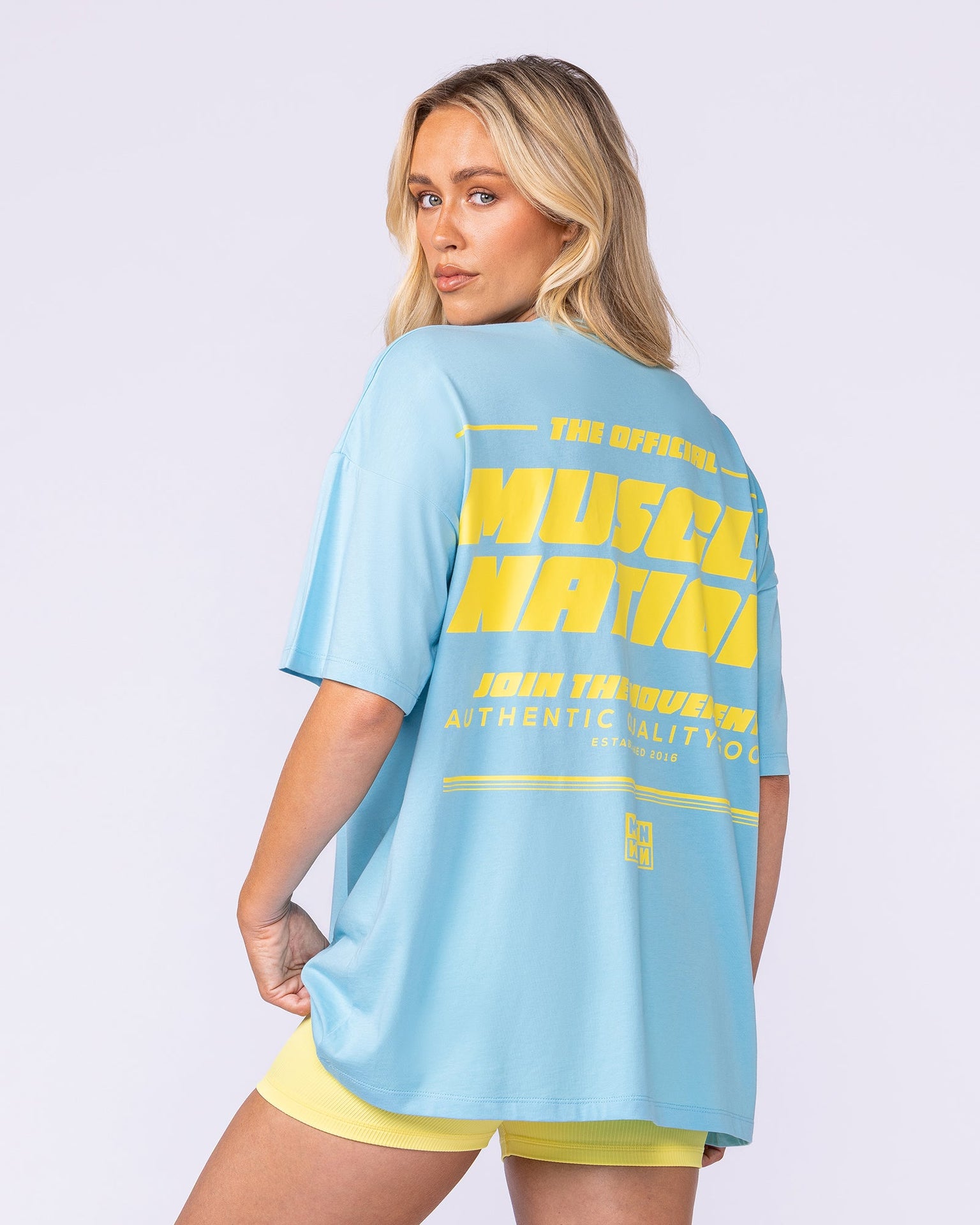 Reset Oversized Tee - Lagoon-T-Shirts-XXS-1125242LGN-XXS-MNAPPRL48216-4-Muscle Nation