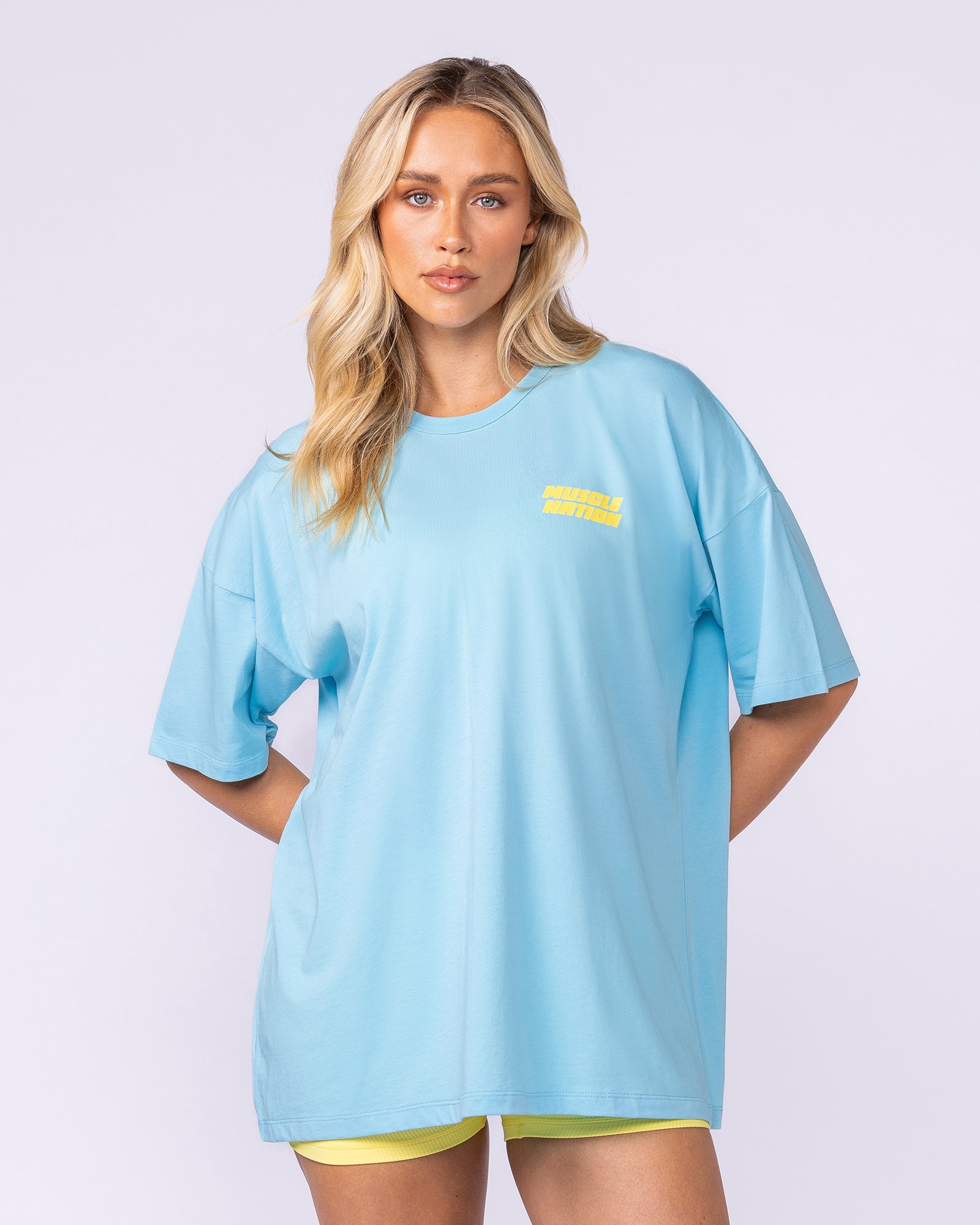 Reset Oversized Tee - Lagoon-T-Shirts-XXS-1125242LGN-XXS-MNAPPRL48216-2-Muscle Nation