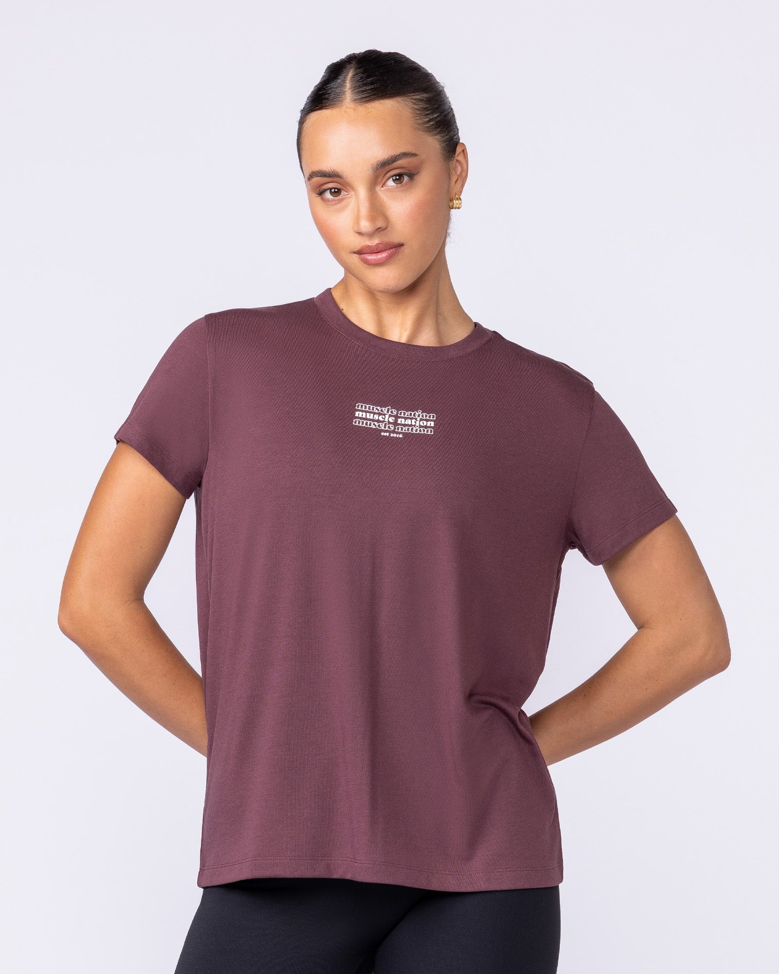 Results Training Tee - Rocky Road-Tops-XXS-112536RKRD-XXS-MNAPPRL45246-1-Muscle Nation