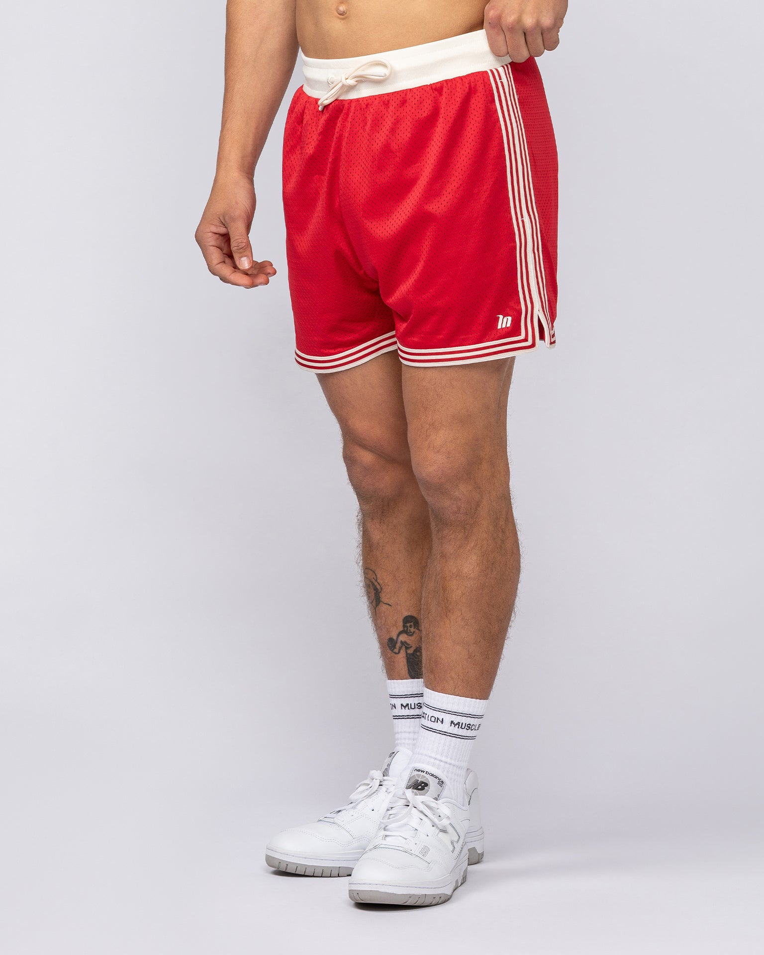 Retro Mesh Training 4" Shorts - Urban Red-Shorts-S-082527URBRD-S-MNAPPRL43921-2-Muscle Nation