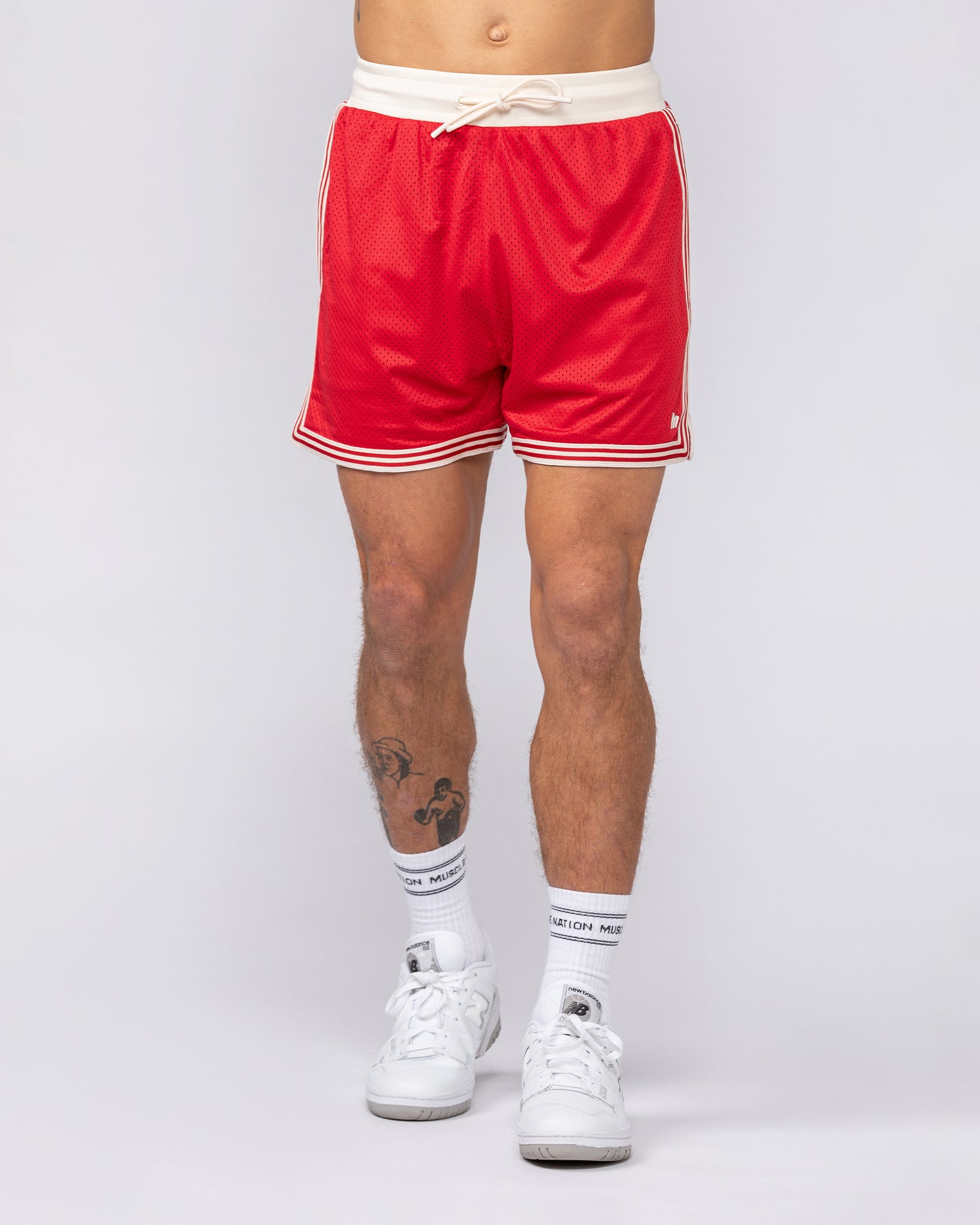 Retro Mesh Training 4" Shorts - Urban Red-Shorts-S-082527URBRD-S-MNAPPRL43921-3-Muscle Nation