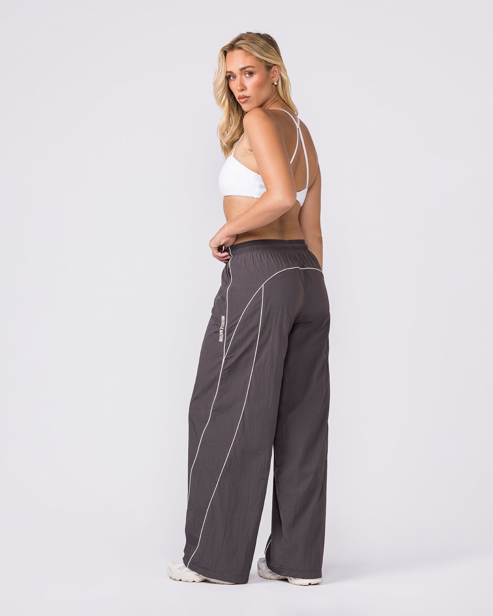 Revival Straight Leg Track Pants Slate | Muscle Nation