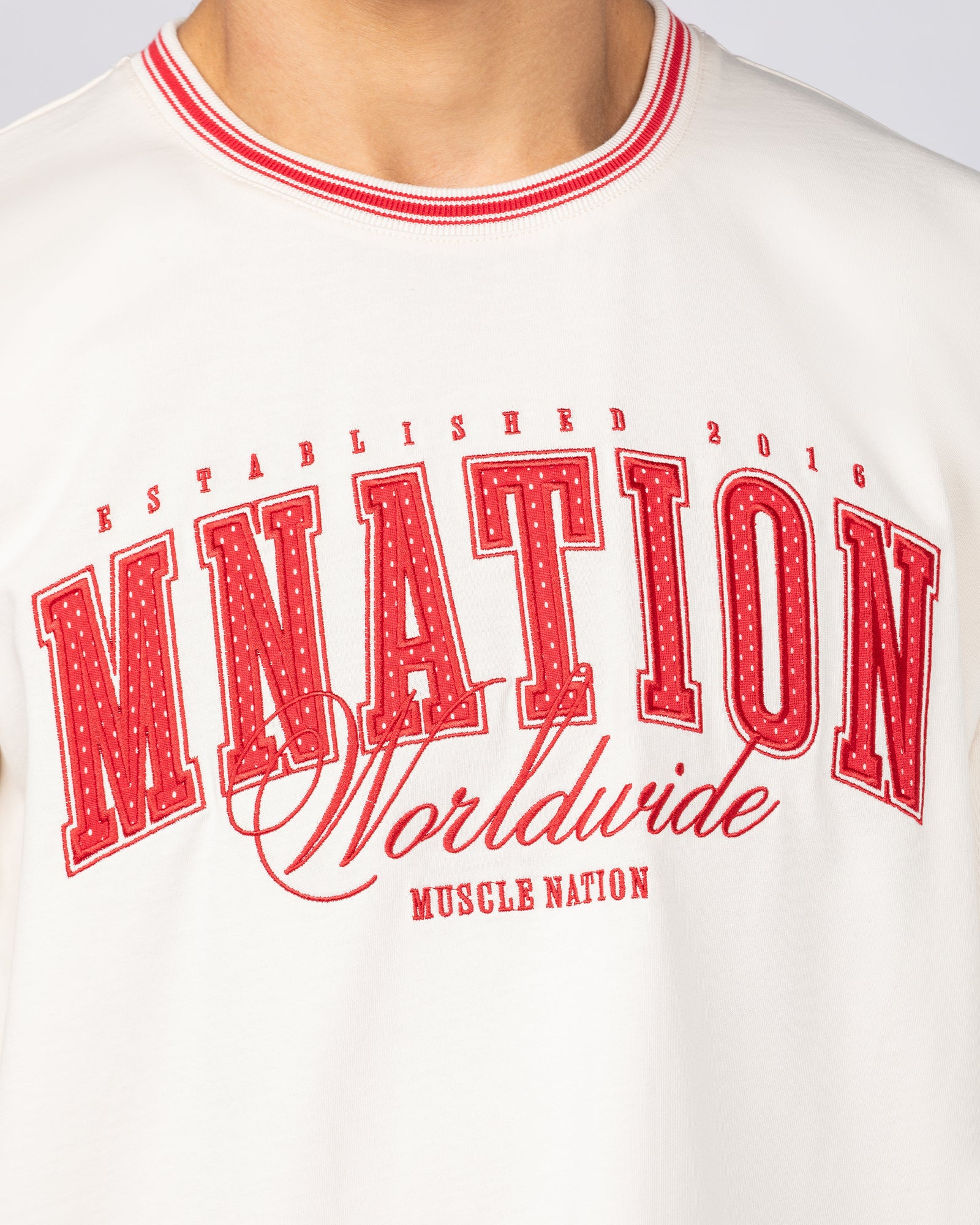 Ringer Oversized Tee - Travertine – Muscle Nation