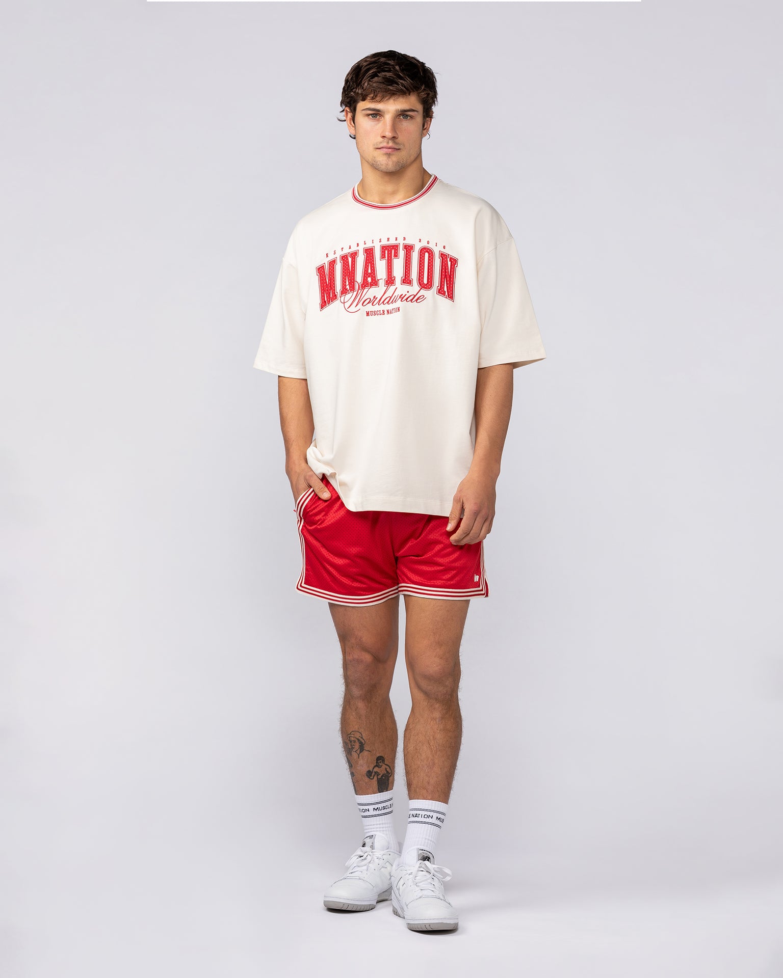 Ringer Oversized Tee - Travertine-T-Shirts-XS-082521TRAV-XS-MNAPPRL43870-7-Muscle Nation