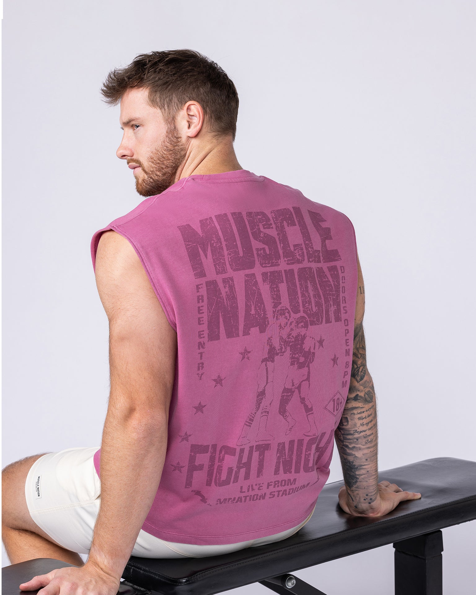 Ringside Vintage Boxy Muscle Tank - Washed Wild Rose-Singlets & Tanks-S-1125141WWDRS-S-MNAPPRL47700-3-Muscle Nation