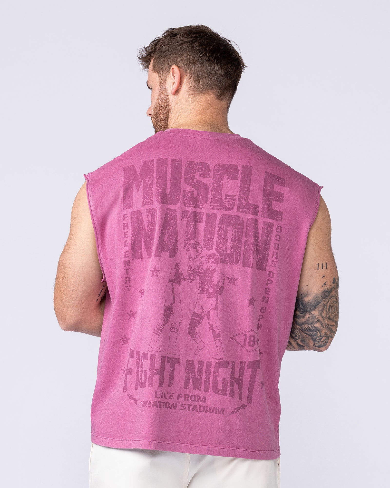 Ringside Vintage Boxy Muscle Tank - Washed Wild Rose-Singlets & Tanks-S-1125141WWDRS-S-MNAPPRL47700-5-Muscle Nation
