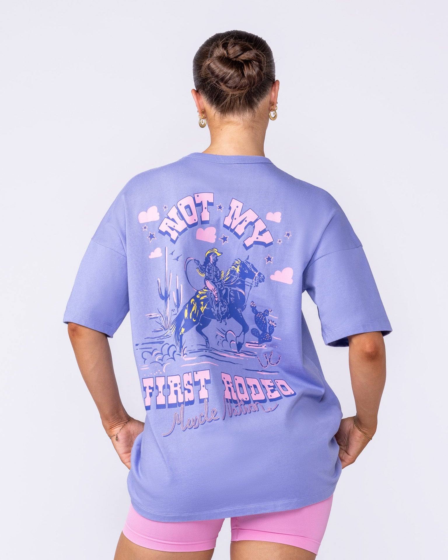 Rodeo Oversized Tee - Jacaranda-T-Shirts-XXS-062513JCRD-XXS-MNAPPRL43127-5-Muscle Nation