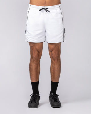 Round House 5" Shorts - White-Shorts-S-062524WHT-S-MNAPPRL43216-2-Muscle Nation