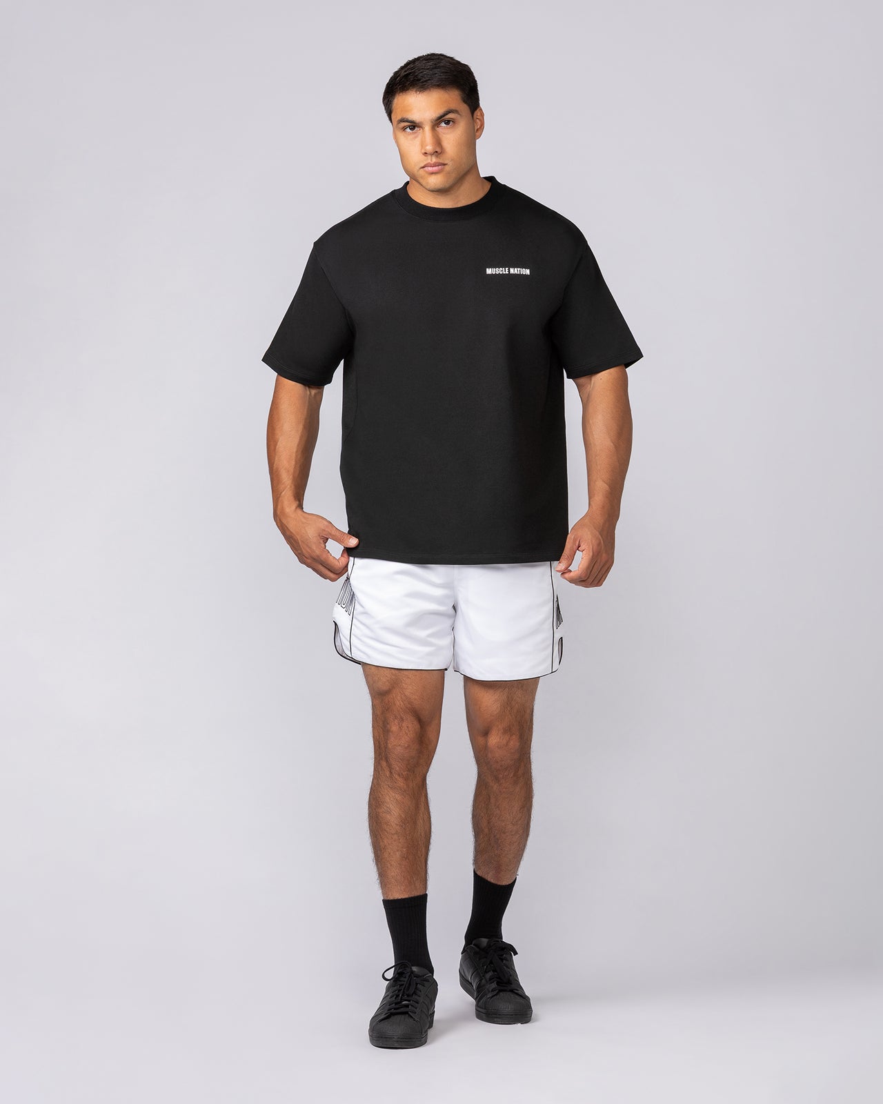 Round House 5" Shorts - White-Shorts-S-062524WHT-S-MNAPPRL43216-6-Muscle Nation