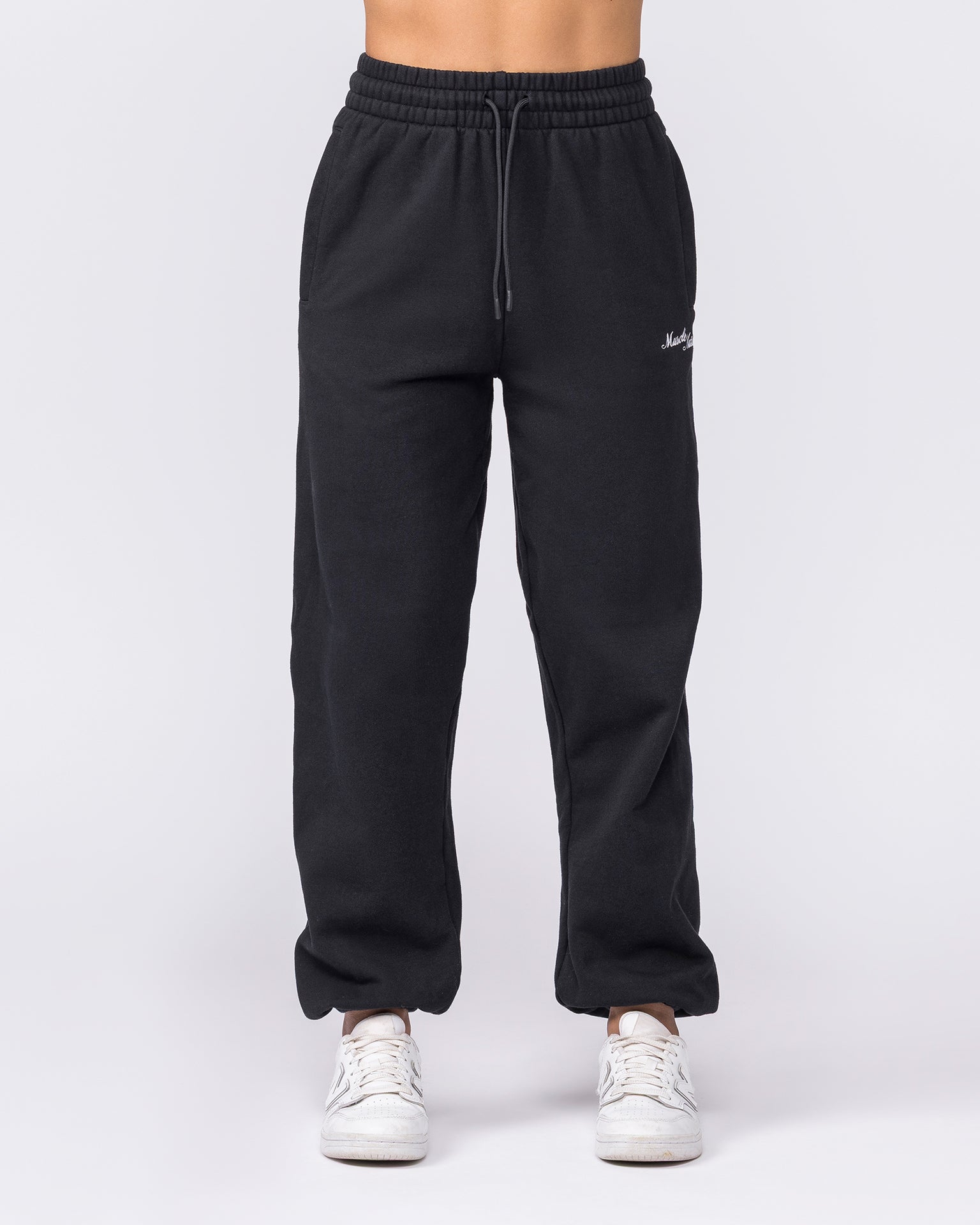 Routine Slouchy Trackies - Black-Bottoms-XXS-032625BLK-XXS-MNAPPRL49287-4-Muscle Nation