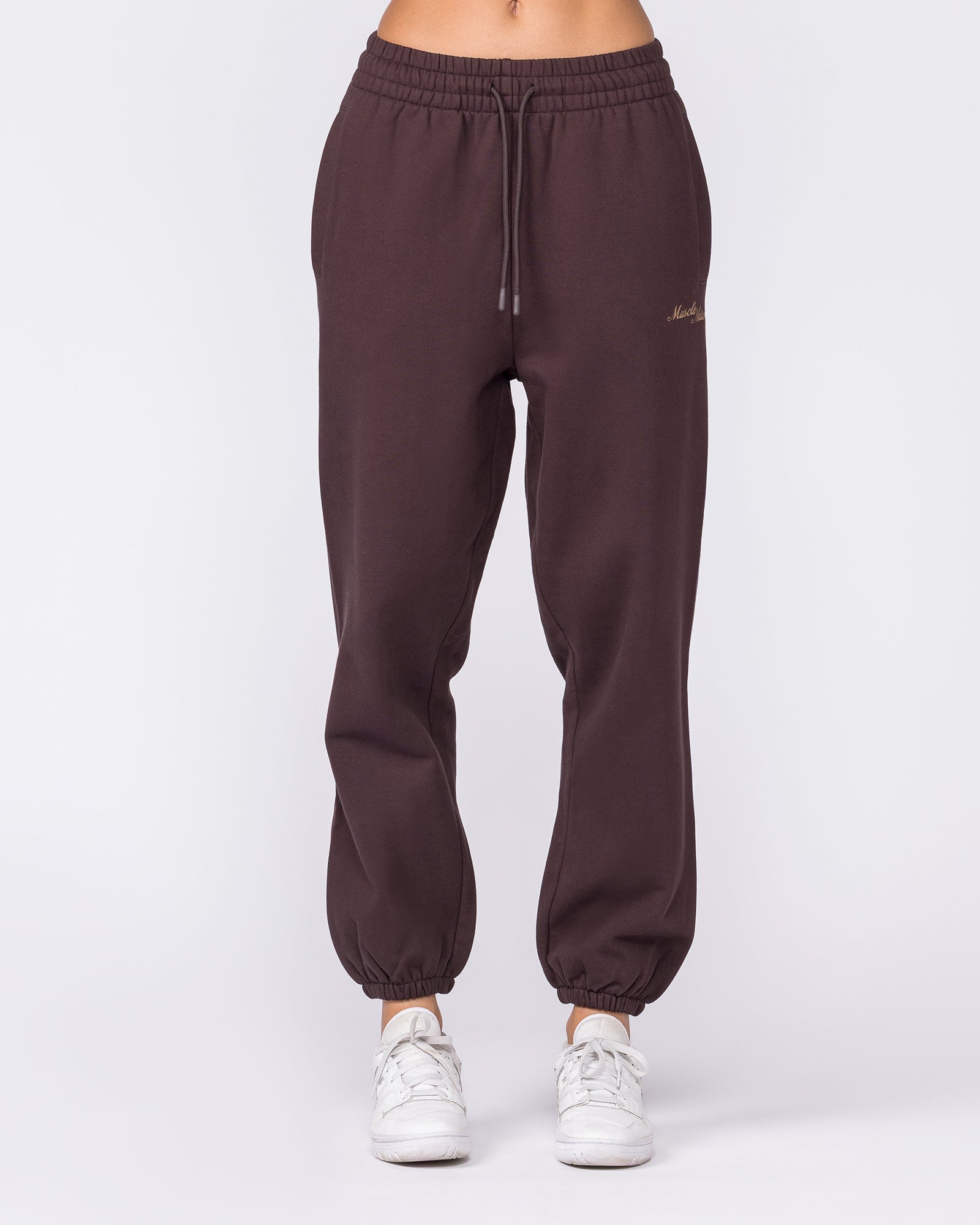 Routine Slouchy Trackies - Cocoa-Bottoms-XXS-032625COCOA-XXS-MNAPPRL49296-2-Muscle Nation
