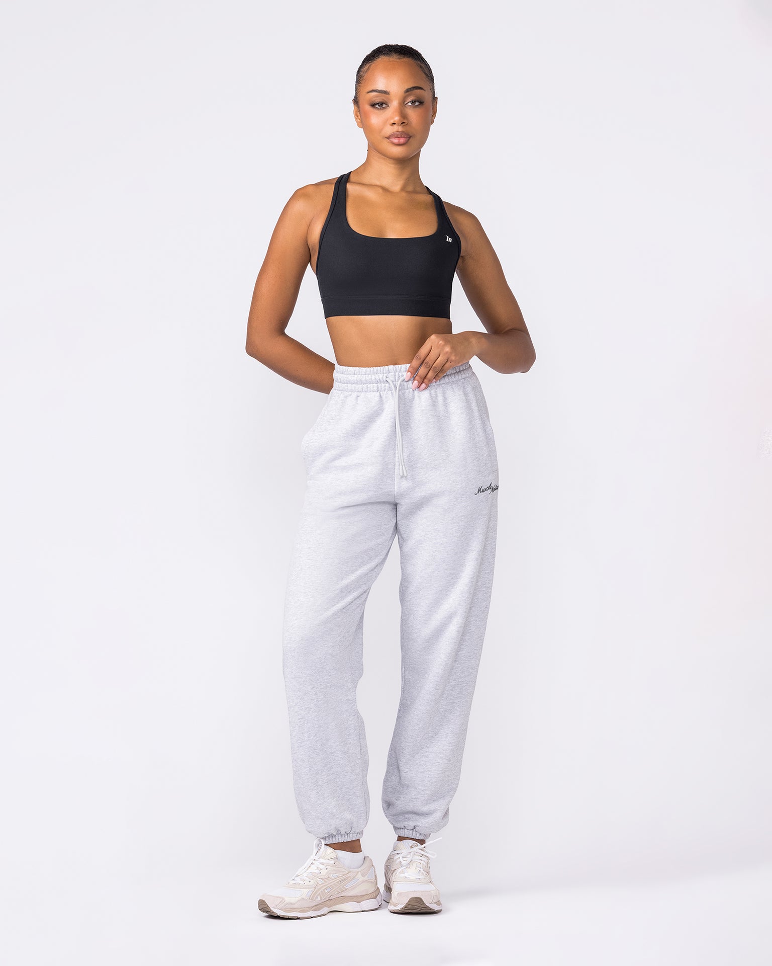 Routine Slouchy Trackies - Light Grey Marl-Bottoms-XXS-042604LTGRYMRL-XXS-MNAPPRL49937-6-Muscle Nation