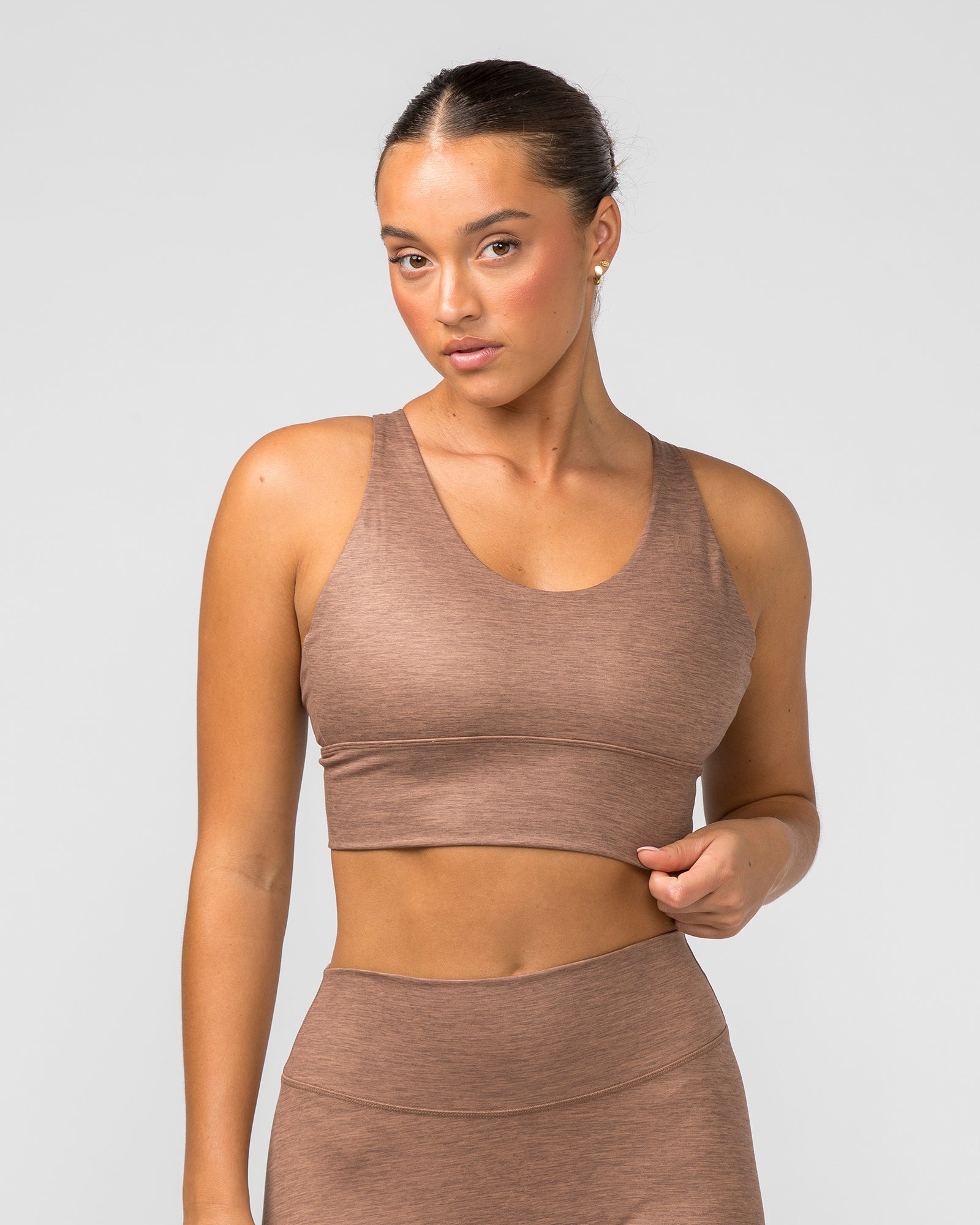 Lift Longline Bra - Nutmeg Marl