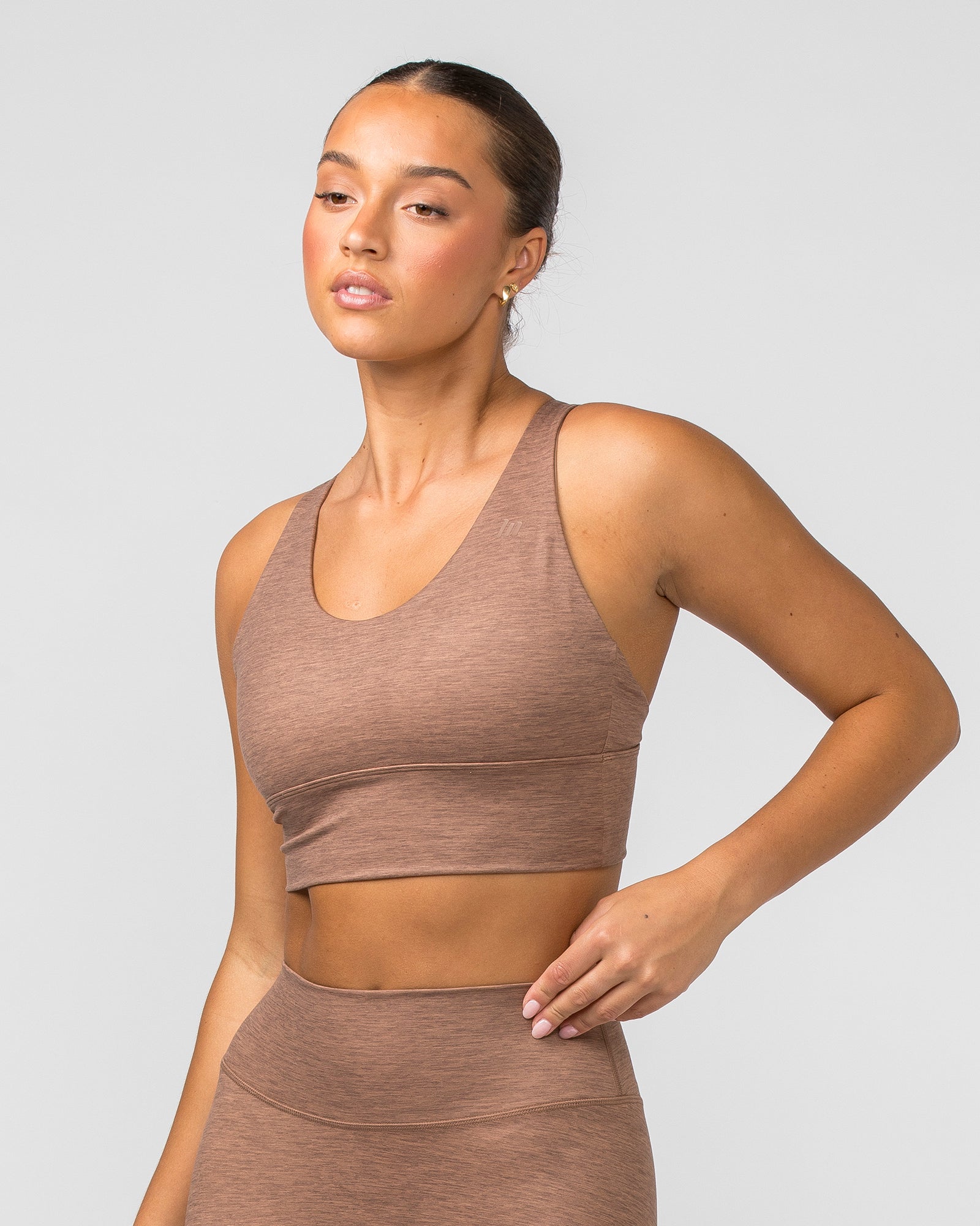 Lift Longline Bra - Nutmeg Marl