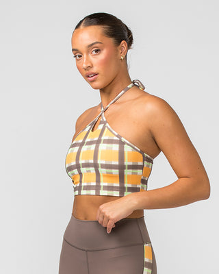 Shimmer Bra Tank Combo - Checked Out Print-Sports Bras-XXS-012208CHKOUT-XXS-MNAPPRL13169-2-Muscle Nation