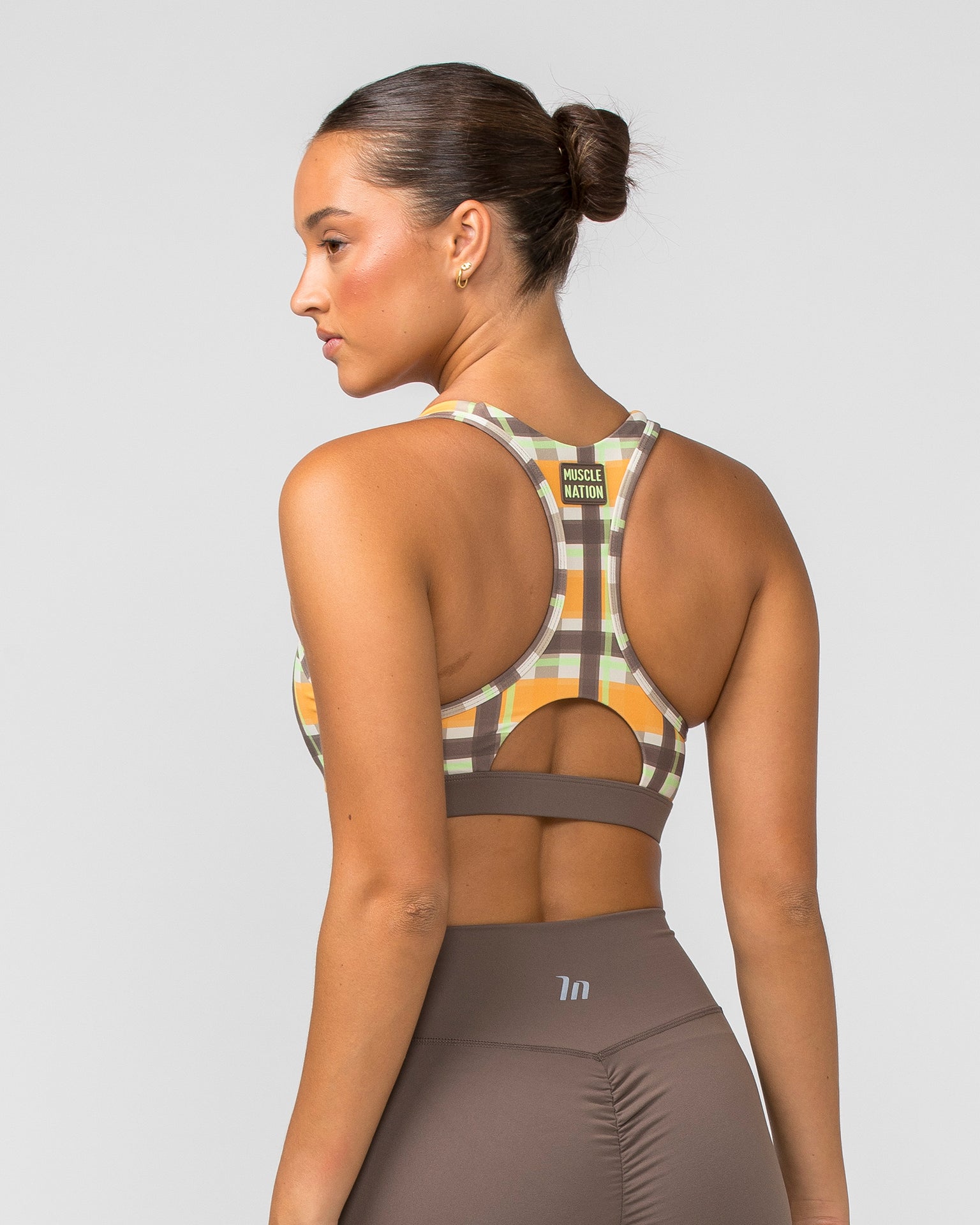 Sizzle Bra - Checked Out Print-Sports Bras-XS-012202CHKOUT-XS-MNAPPRL13011-4-Muscle Nation