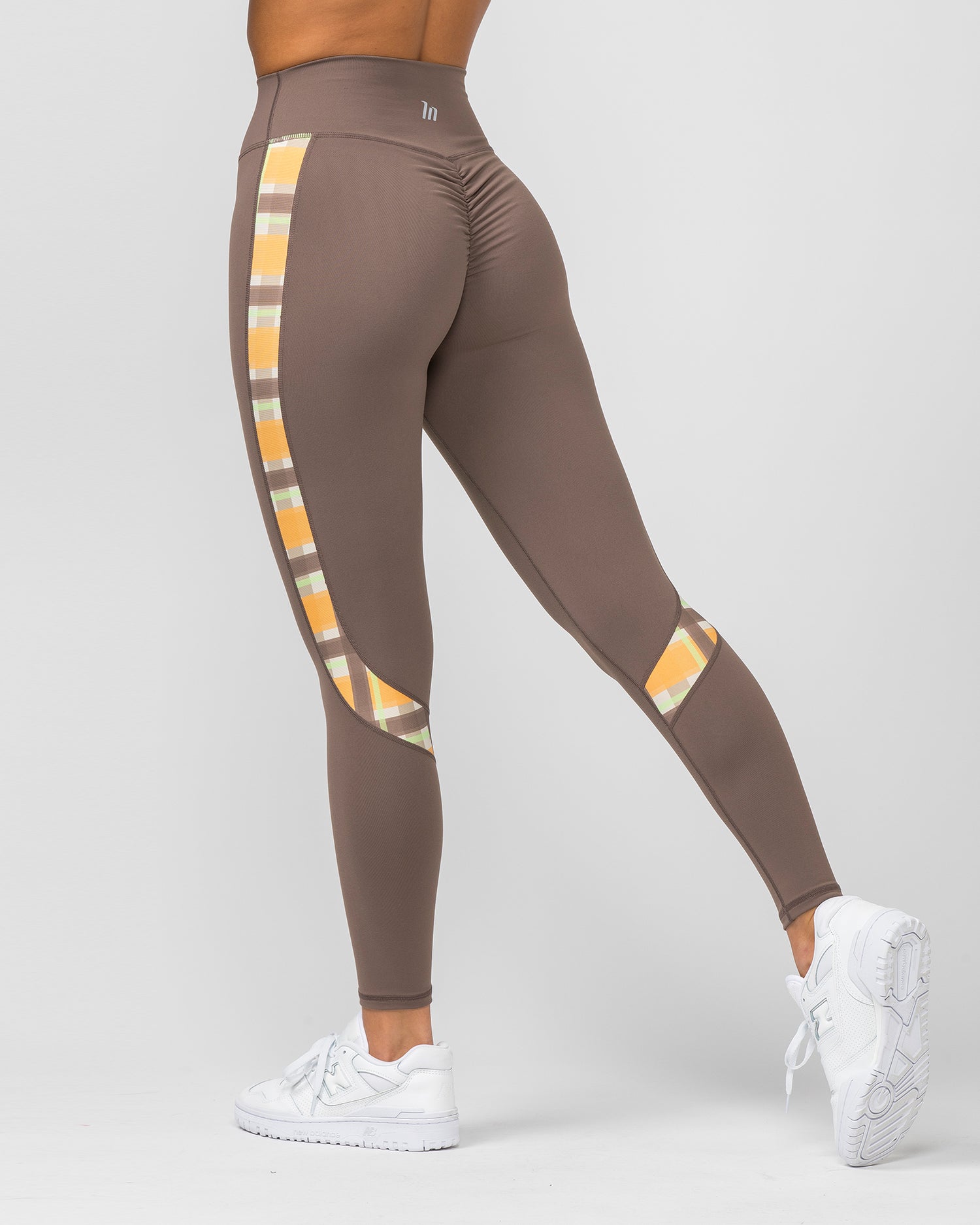 Sunlight Signature Scrunch Ankle Length Leggings - Taupe - Muscle