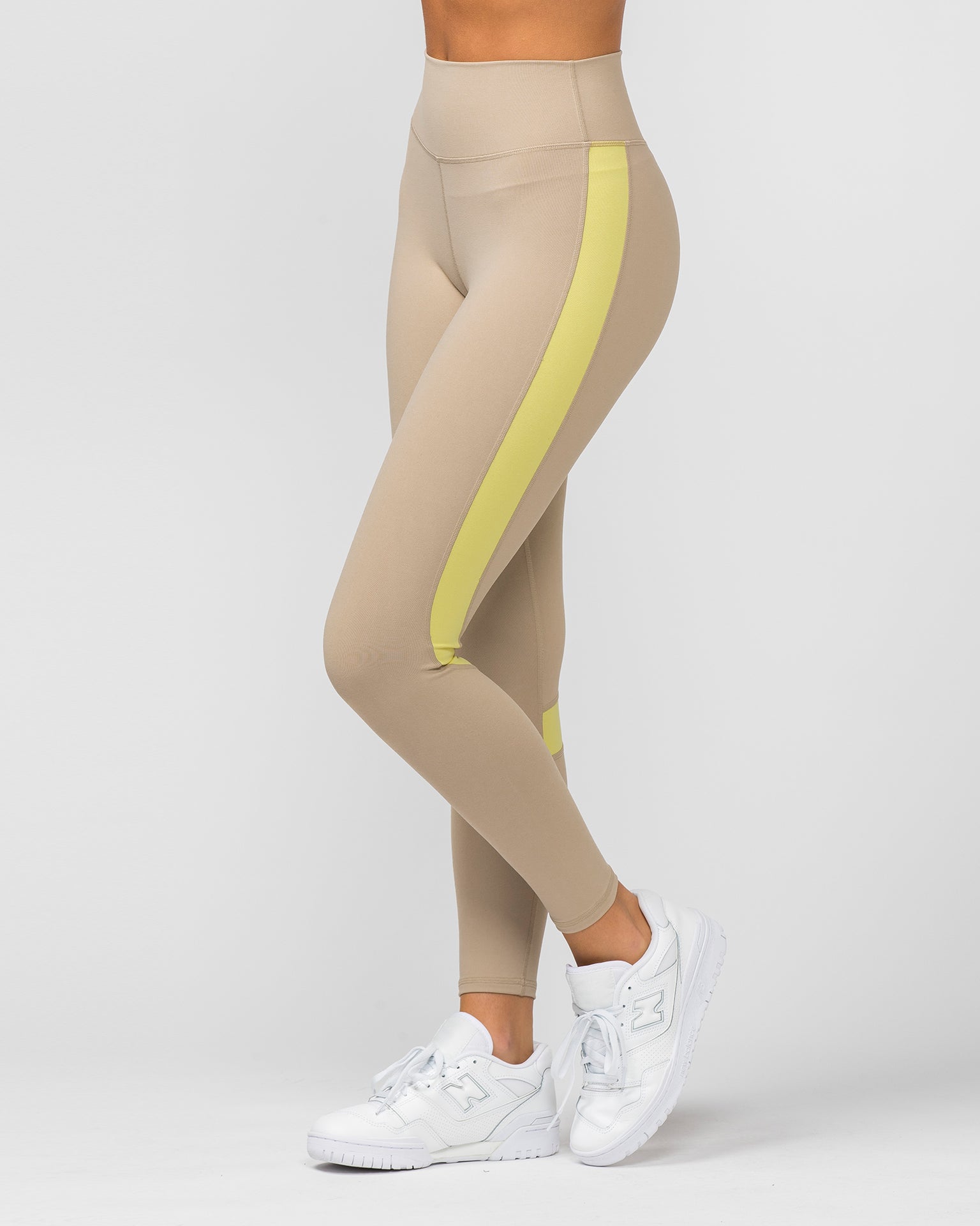 Sunlight Signature Scrunch Ankle Length Leggings - Bone-Leggings-XXS-012206BNE-XXS-MNAPPRL13115-1-Muscle Nation