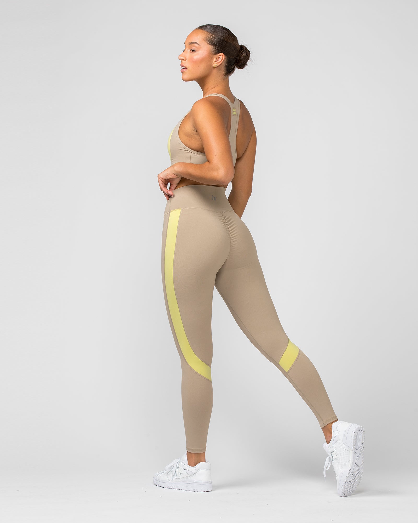 Sunlight Signature Scrunch Ankle Length Leggings - Bone