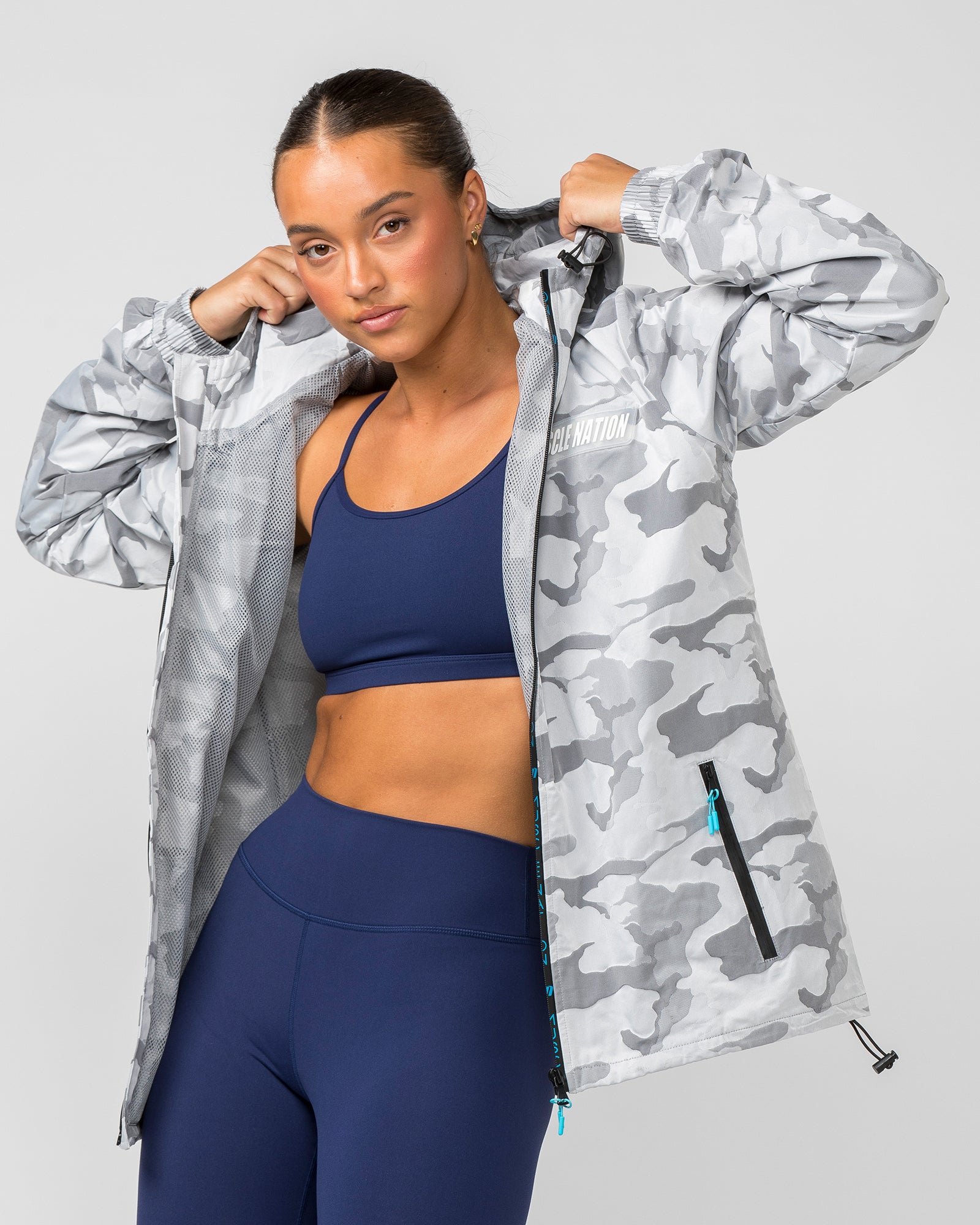 Unisex Tracksuit Jacket - Snow Camo