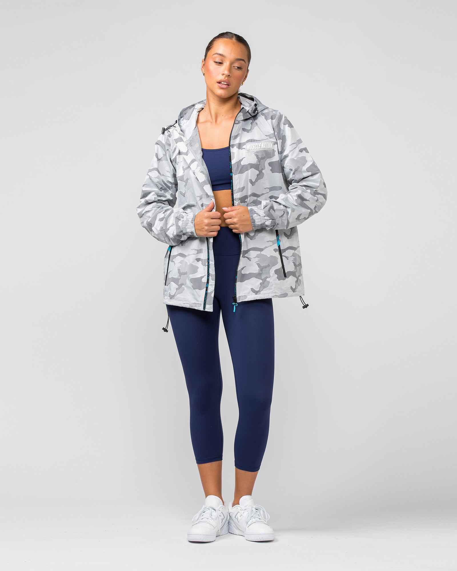 Unisex Tracksuit Jacket - Snow Camo