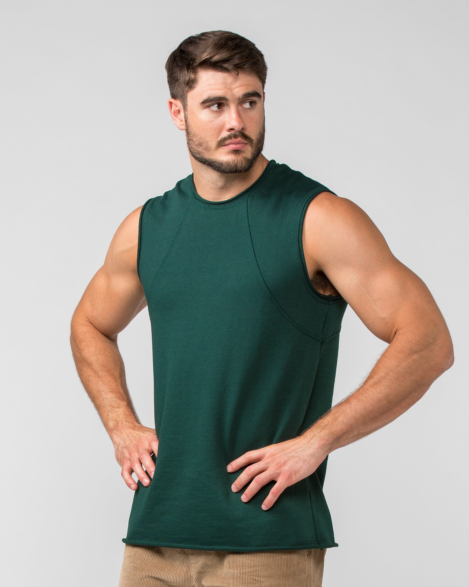 Loopback Tank - Emerald Green