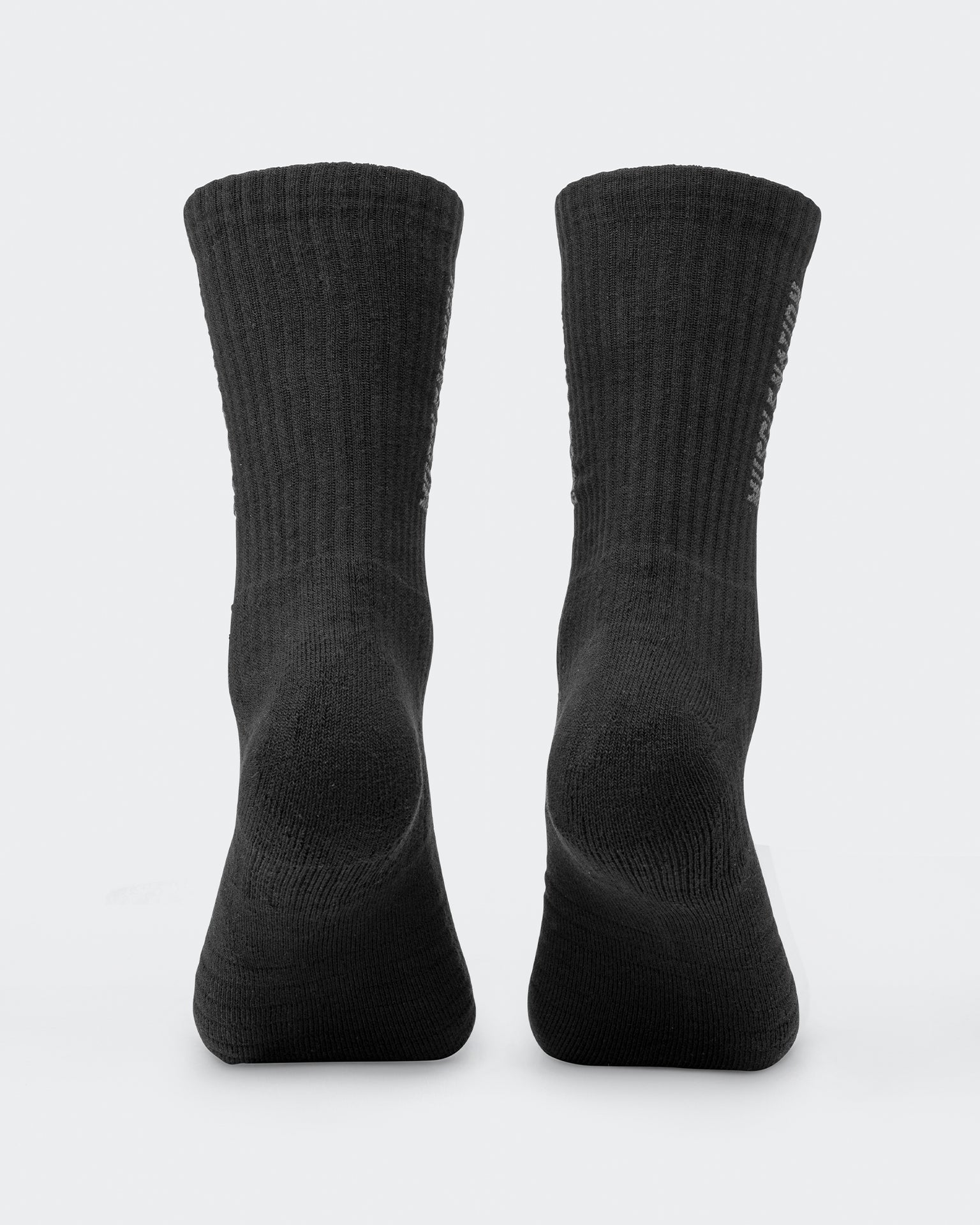 Mens Linear Crew Sock (2x Pack) - Black-Socks-Black-ACC1124165BLK-ONE-MNAPPRL32718-4-Muscle Nation