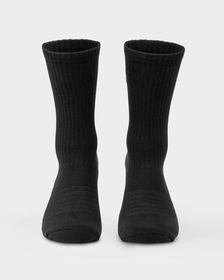 Mens Varsity Crew Sock (2x Pack) - Black-Socks-Black-ACC1124179BLK-ONE-MNAPPRL32728-2-Muscle Nation