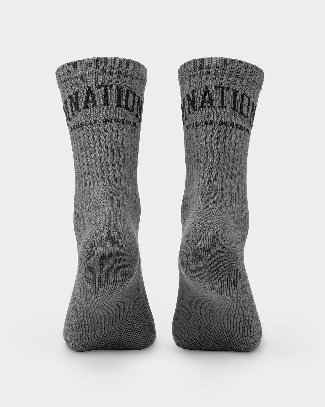 Mens Varsity Crew Sock (2x Pack) - Charcoal-Socks-Charcoal-ACC1124179CHAR-ONE-MNAPPRL32729-5-Muscle Nation