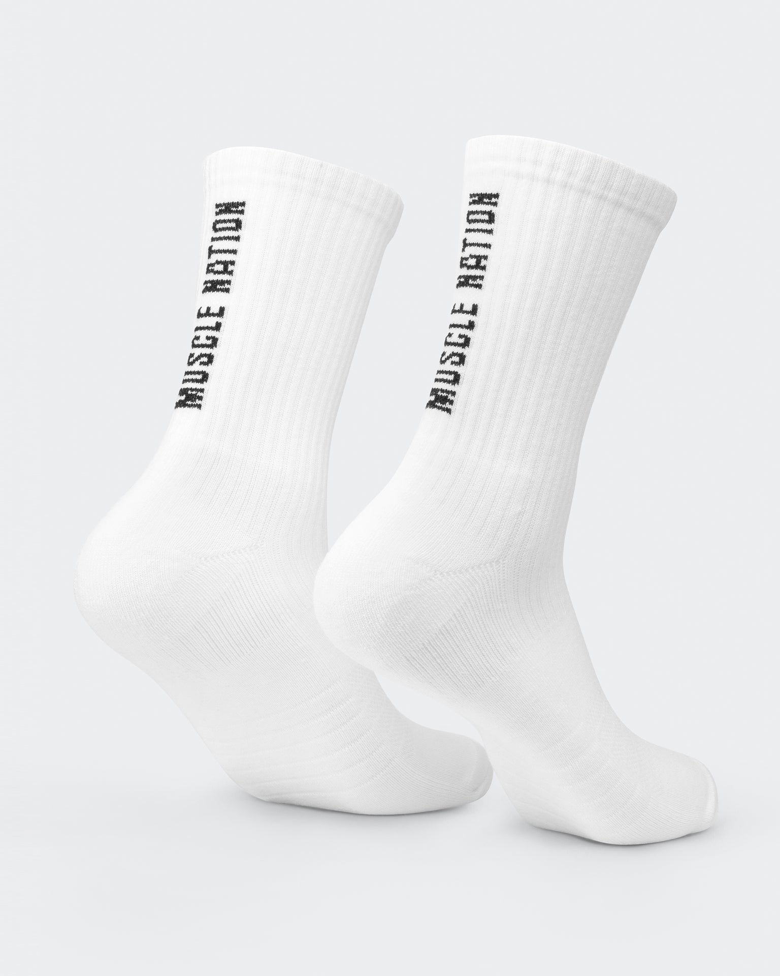 Mens Trainer Crew Sock - 2Pack Black /White Multi-Socks-White Black Multi-ACC022572WHTBLKM-ONE-MNAPPRL42440-6-Muscle Nation