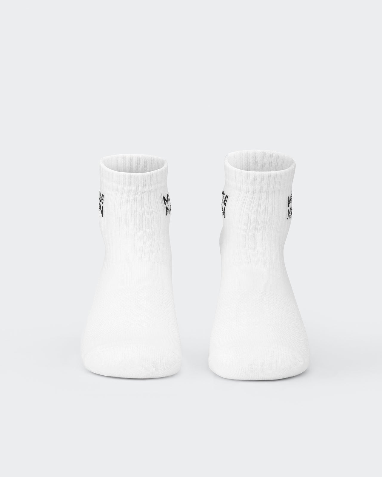 Womens 1/4 Crew Sock (2X Pack) - Black / White-Socks-ACC1125205BLKWHT-MNAPPRL47940-6-Muscle Nation