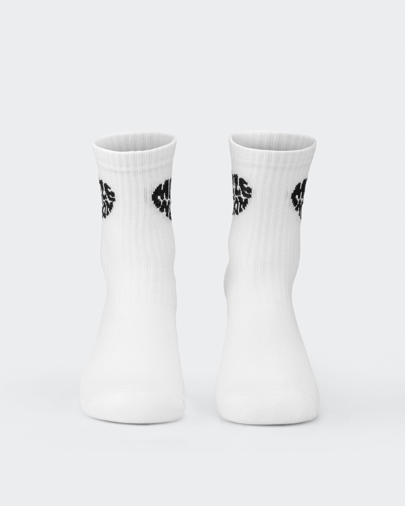 Womens Heart Crew Sock (2x Pack) - White/ Black-Socks-White/ Black-ACC1124158WHTBLK-ONE-MNAPPRL32717-2-Muscle Nation