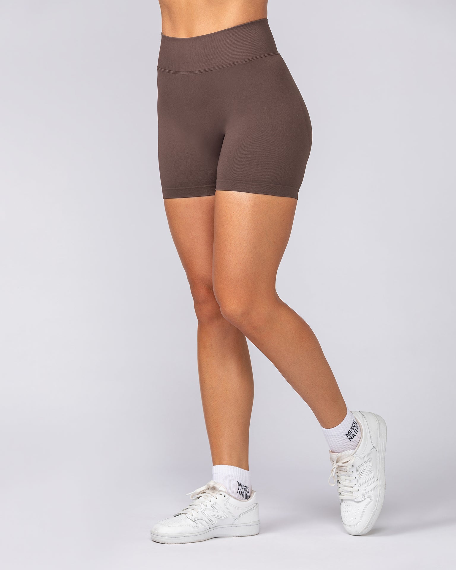 Sculpt Seamless Midway Shorts - Cola-Shorts-XS-072507COLA-XS-MNAPPRL44161-2-Muscle Nation
