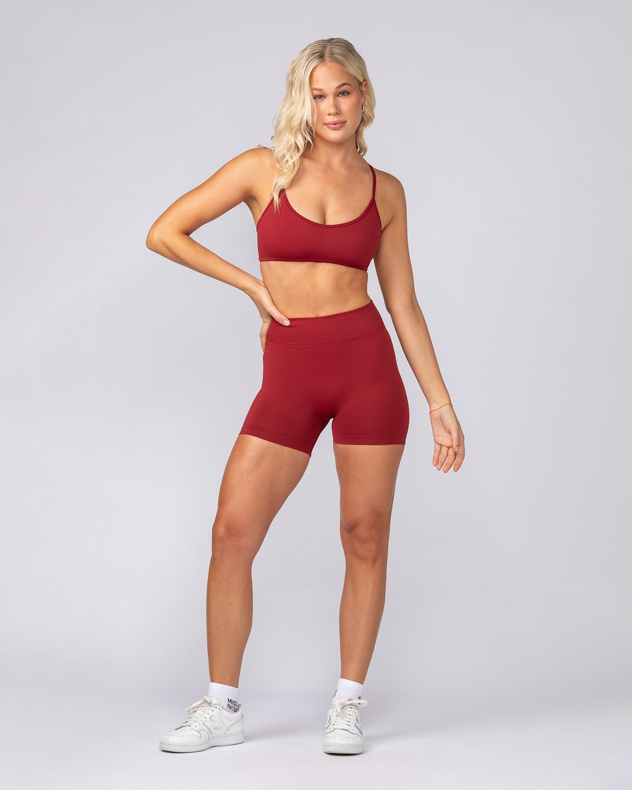 Sculpt Seamless Midway Shorts - Merlot-Shorts-XS-072507MRLT-XS-MNAPPRL44167-7-Muscle Nation