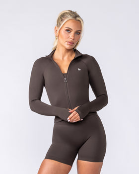 Sculpt Seamless Cropped Jacket - Cocoa