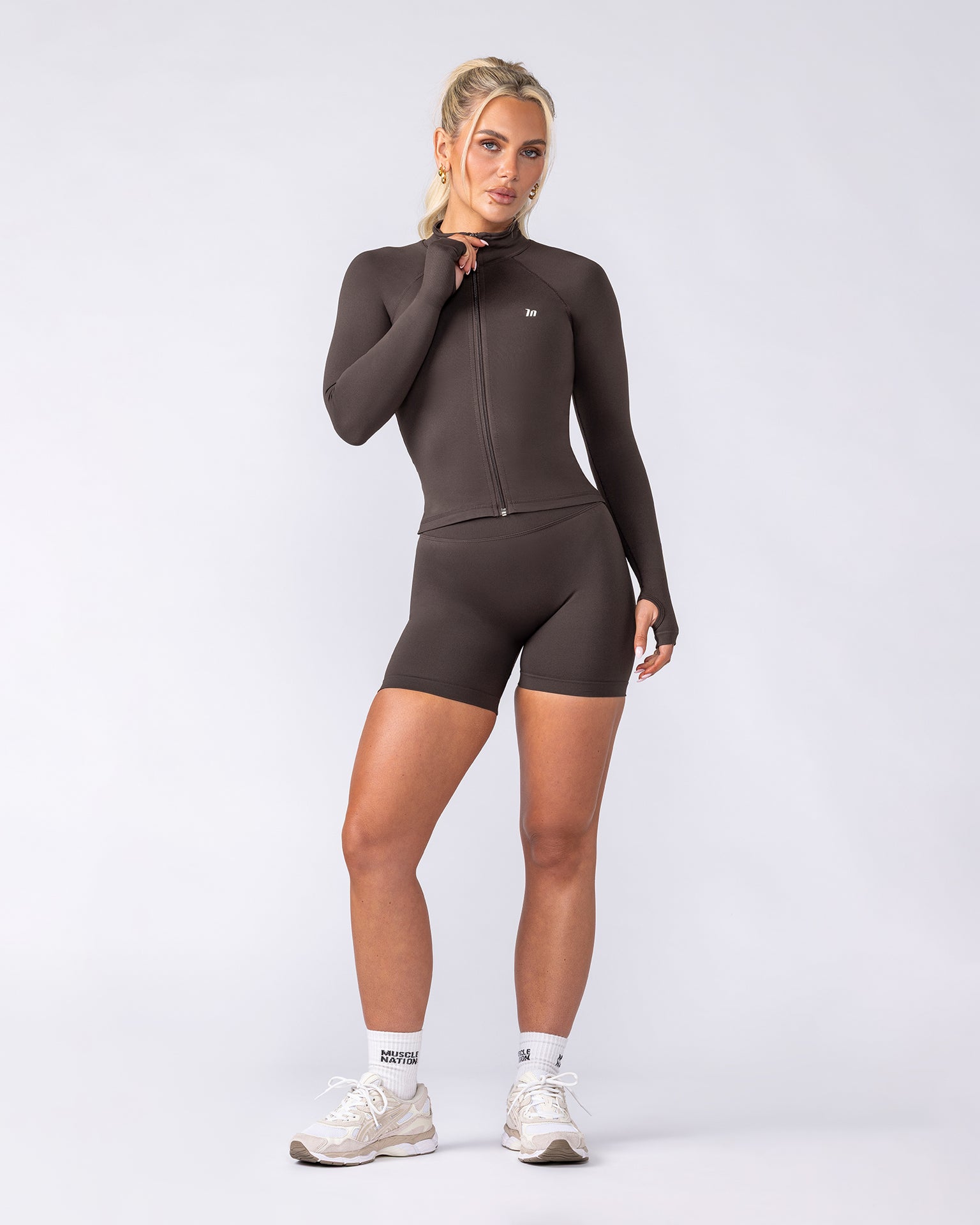 Sculpt Seamless Cropped Jacket - Cocoa