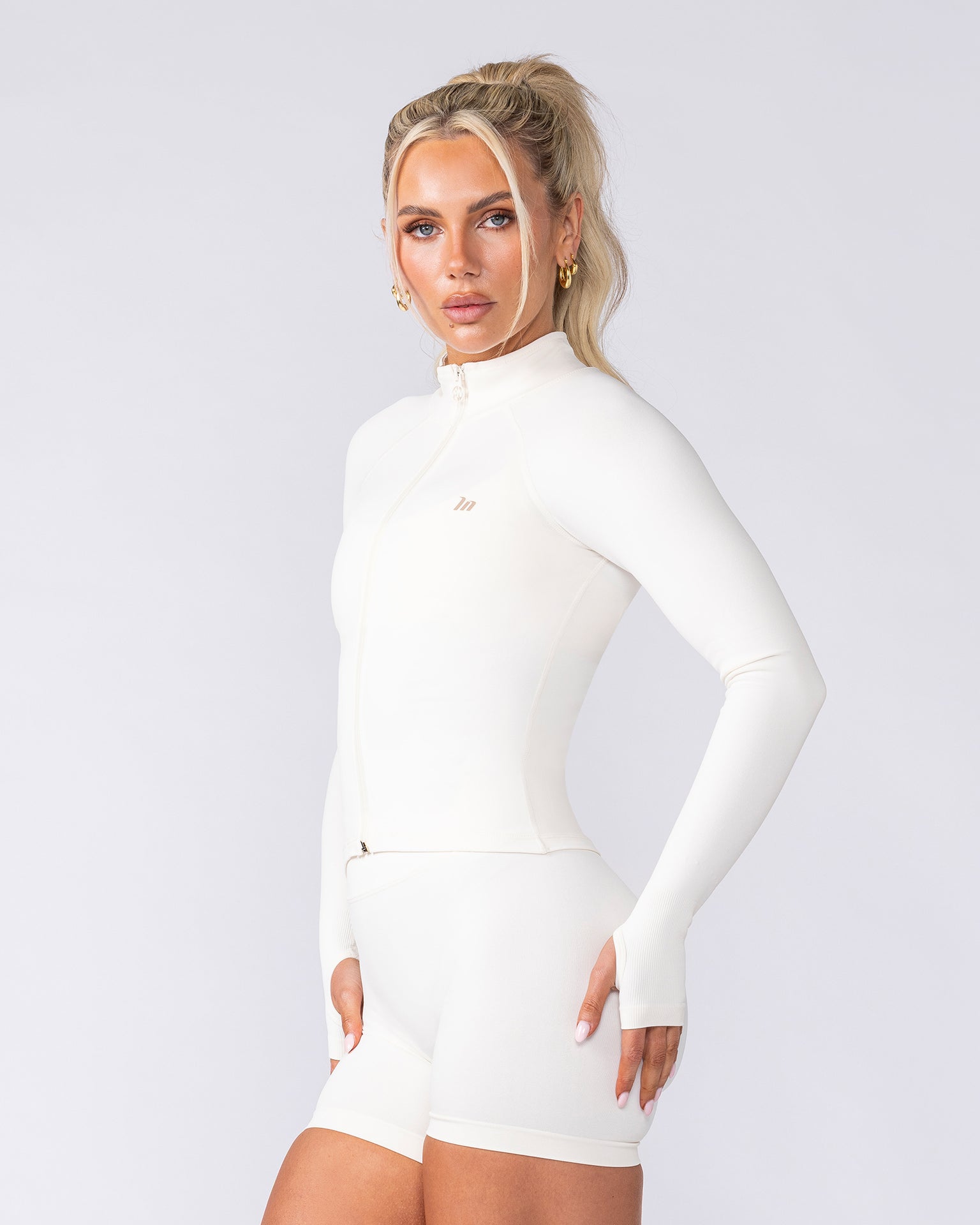 Sculpt Seamless Cropped Jacket - Travertine