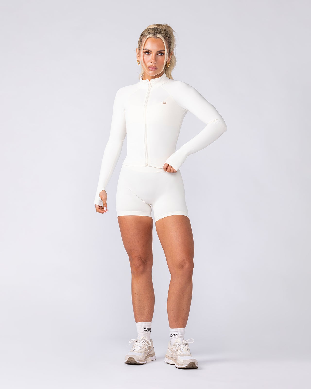 Sculpt Seamless Cropped Jacket - Travertine